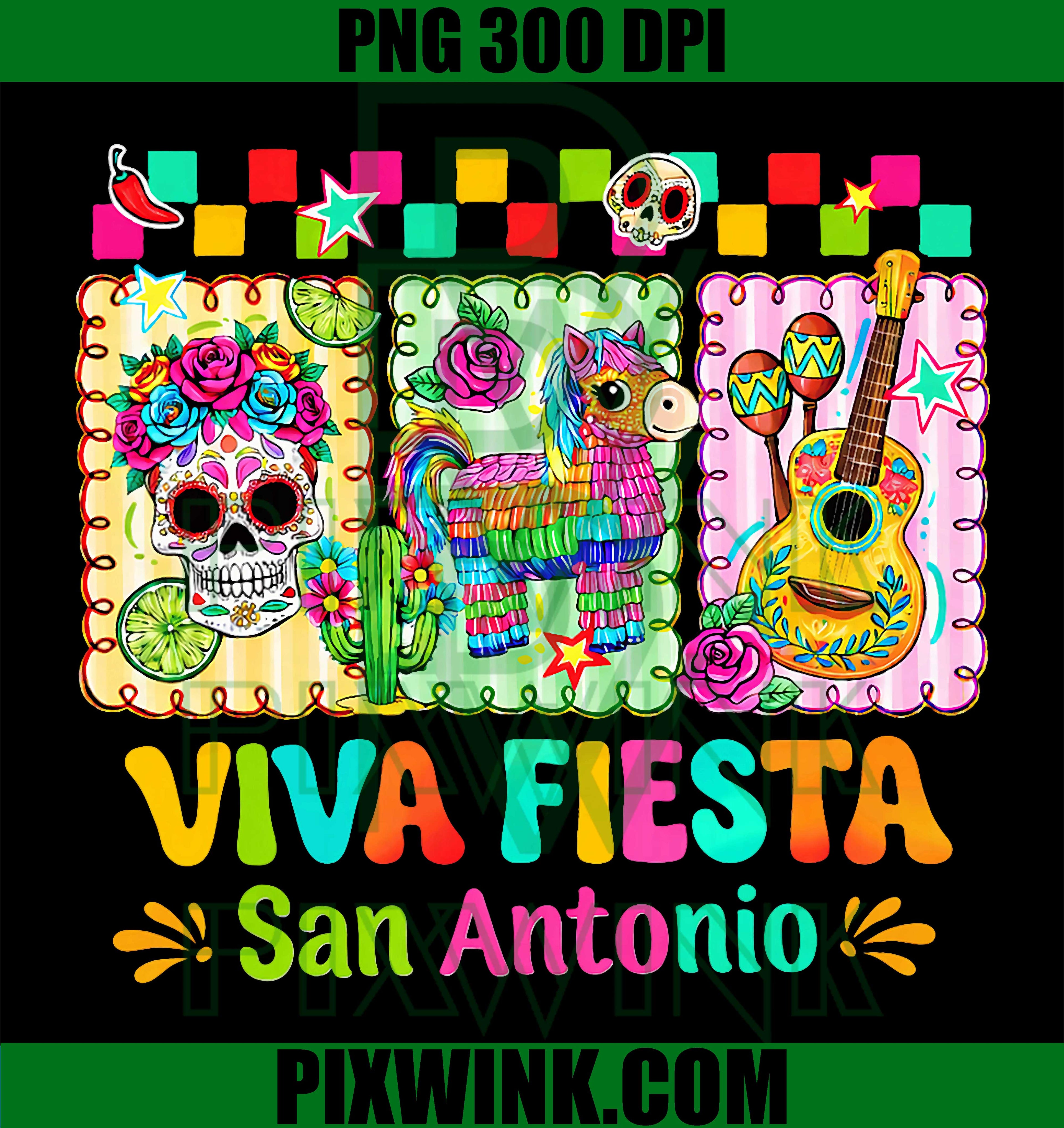 Viva Fiesta San Antonio PNG, Preppy Mexican Fiesta Design PNG