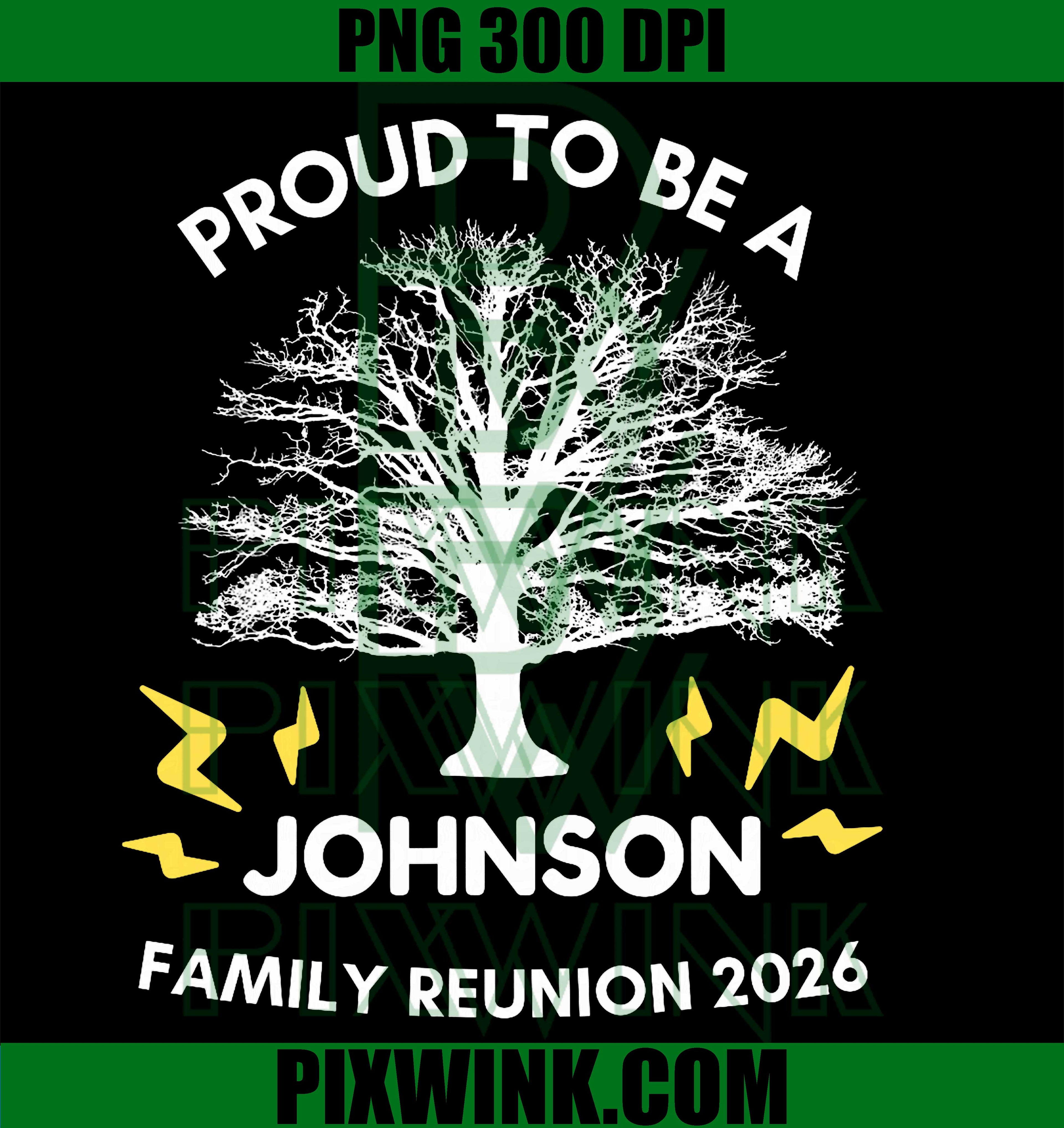 2026 Johnson Family Reunion Gathering Family Tree Matching PNG