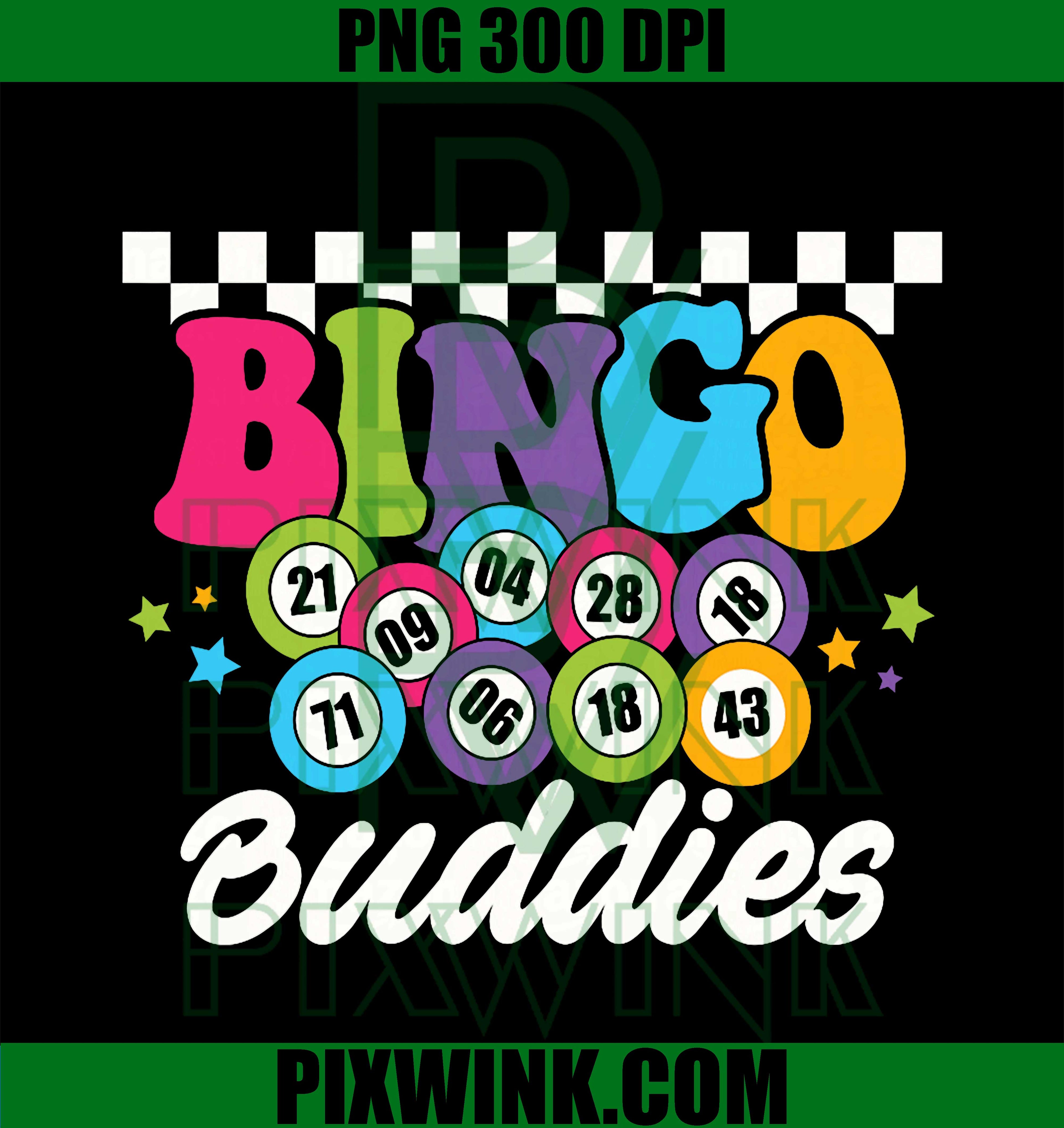 Funny Bingo Buddies PNG, Lucky Bingo Team Game Design PNG