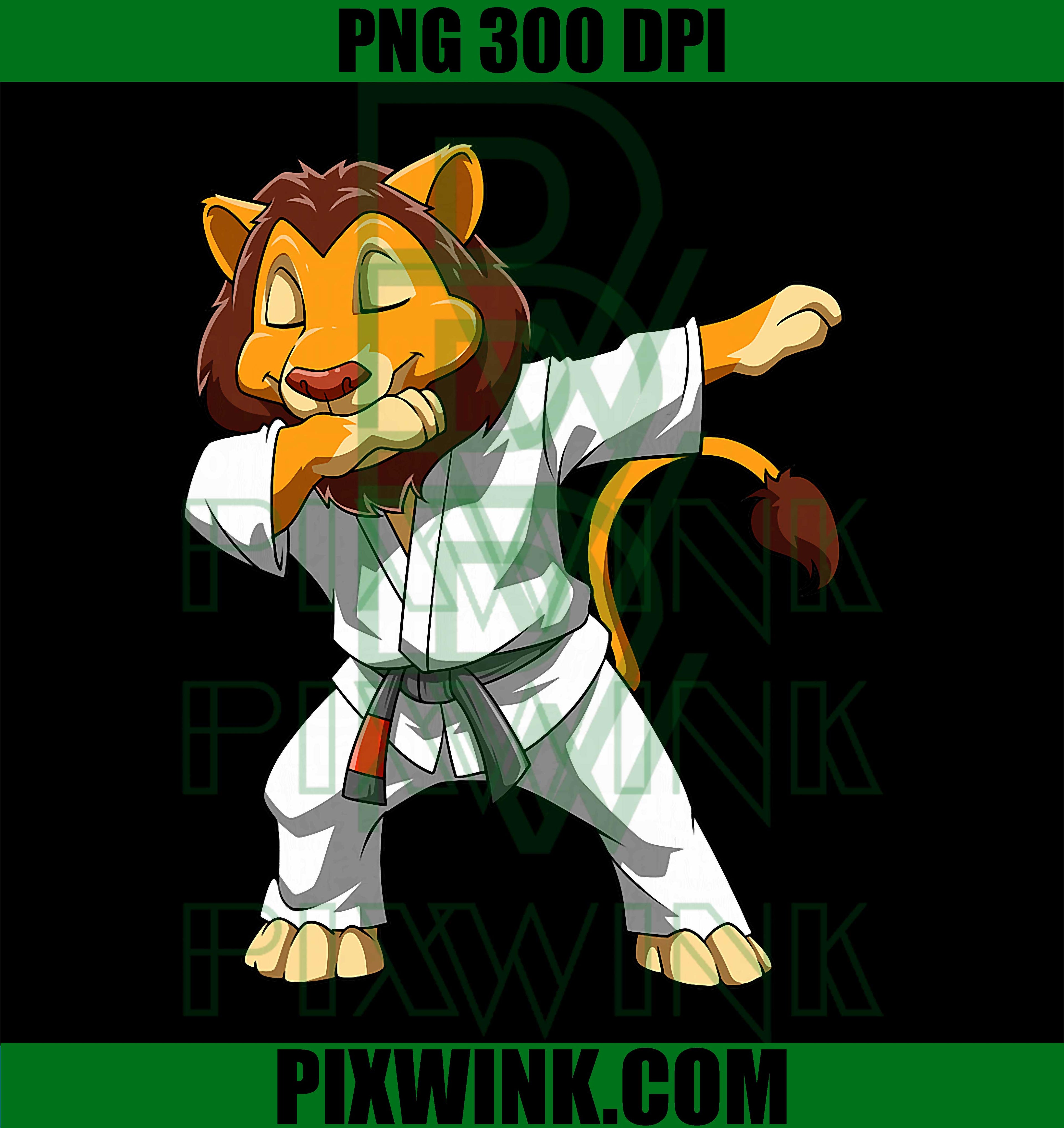 Cute Lion, Jiu Jitsu BJJ Kid, Martial Arts Hero PNG