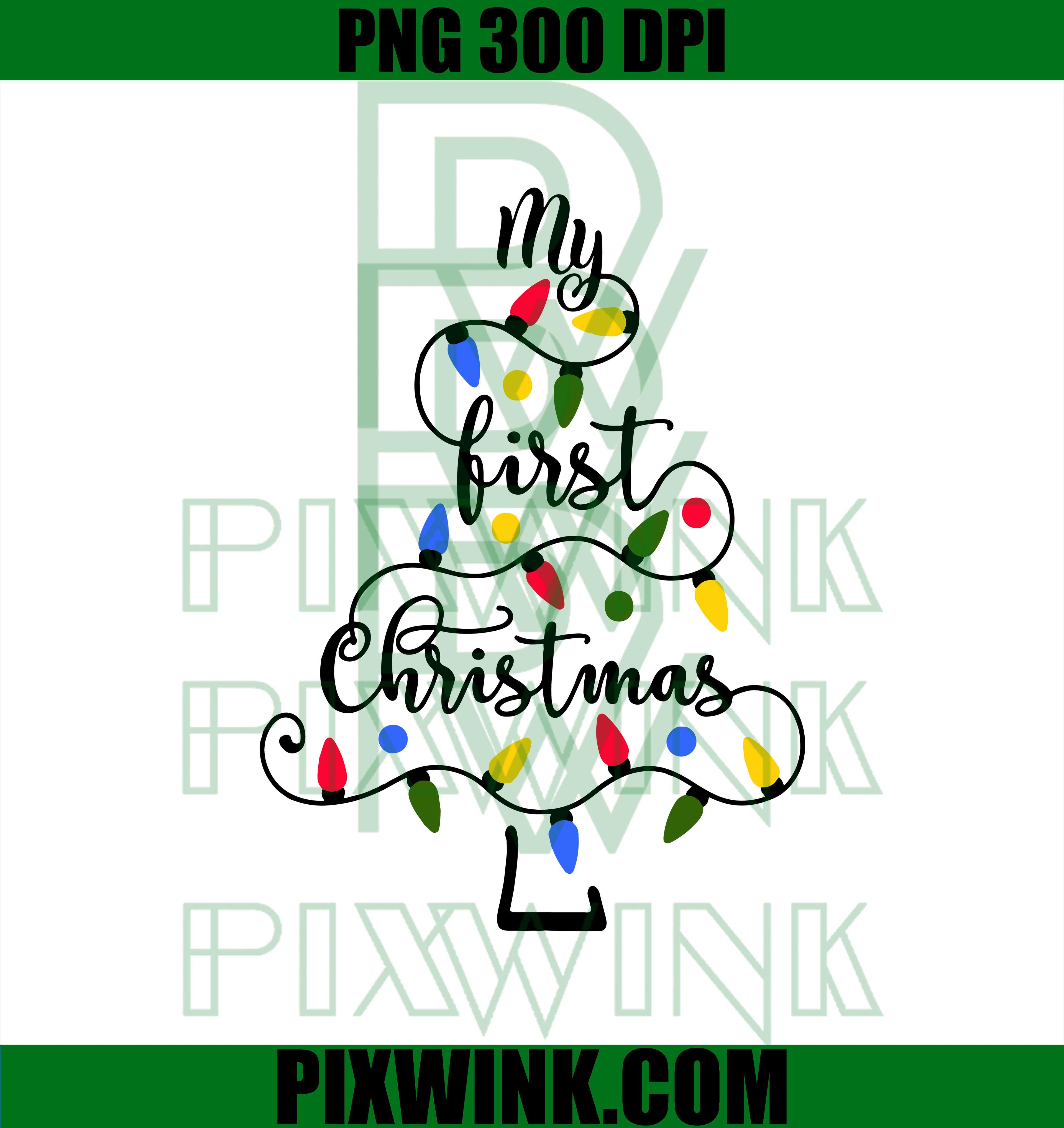 My First Christmas SVG, Xmas Light SVG, Xmas Tree SVG