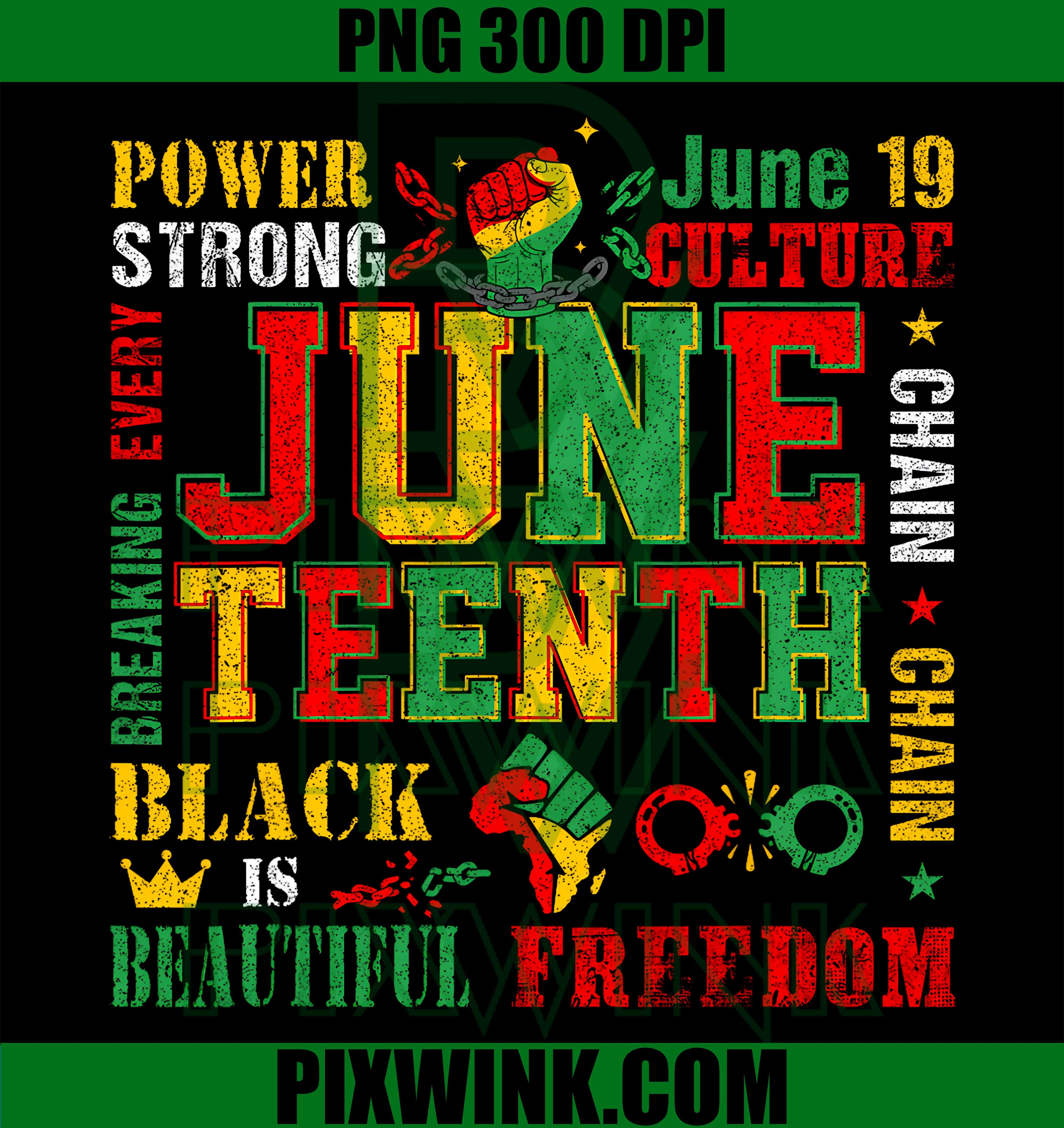 Juneteenth Power Strong African American Pride PNG,Unity Family PNG