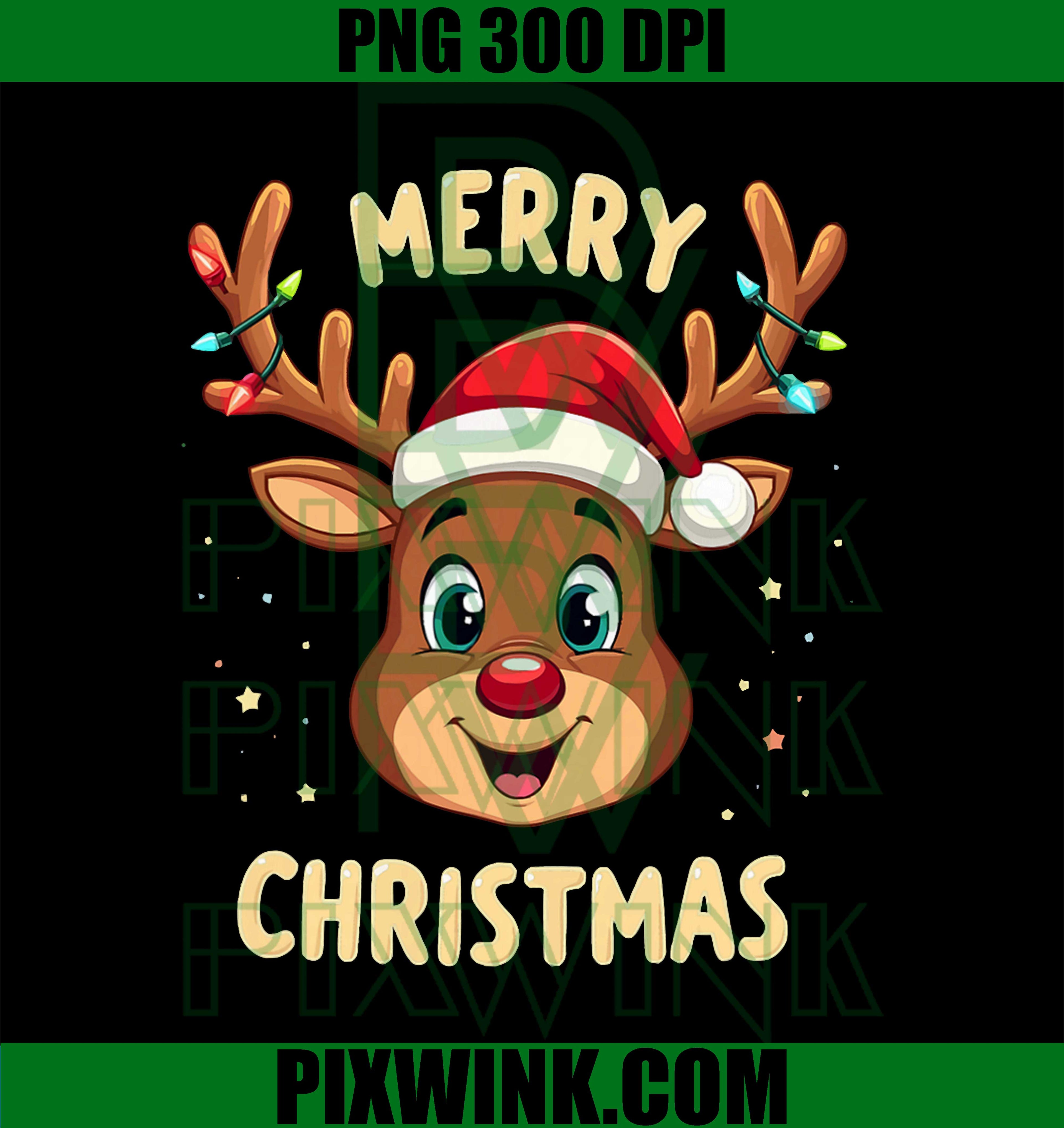 Merry Christmas Reindeer Family Men Women PNG