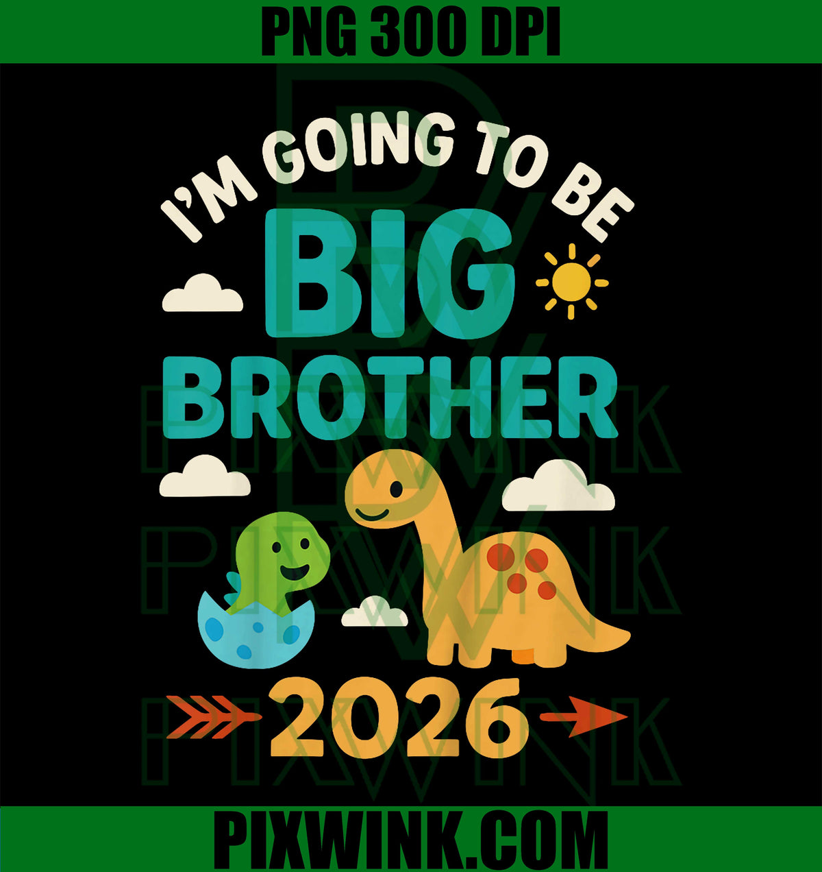Kids I'm Going to Be a Big Brother PNG, Pregnancy Announcement PNG