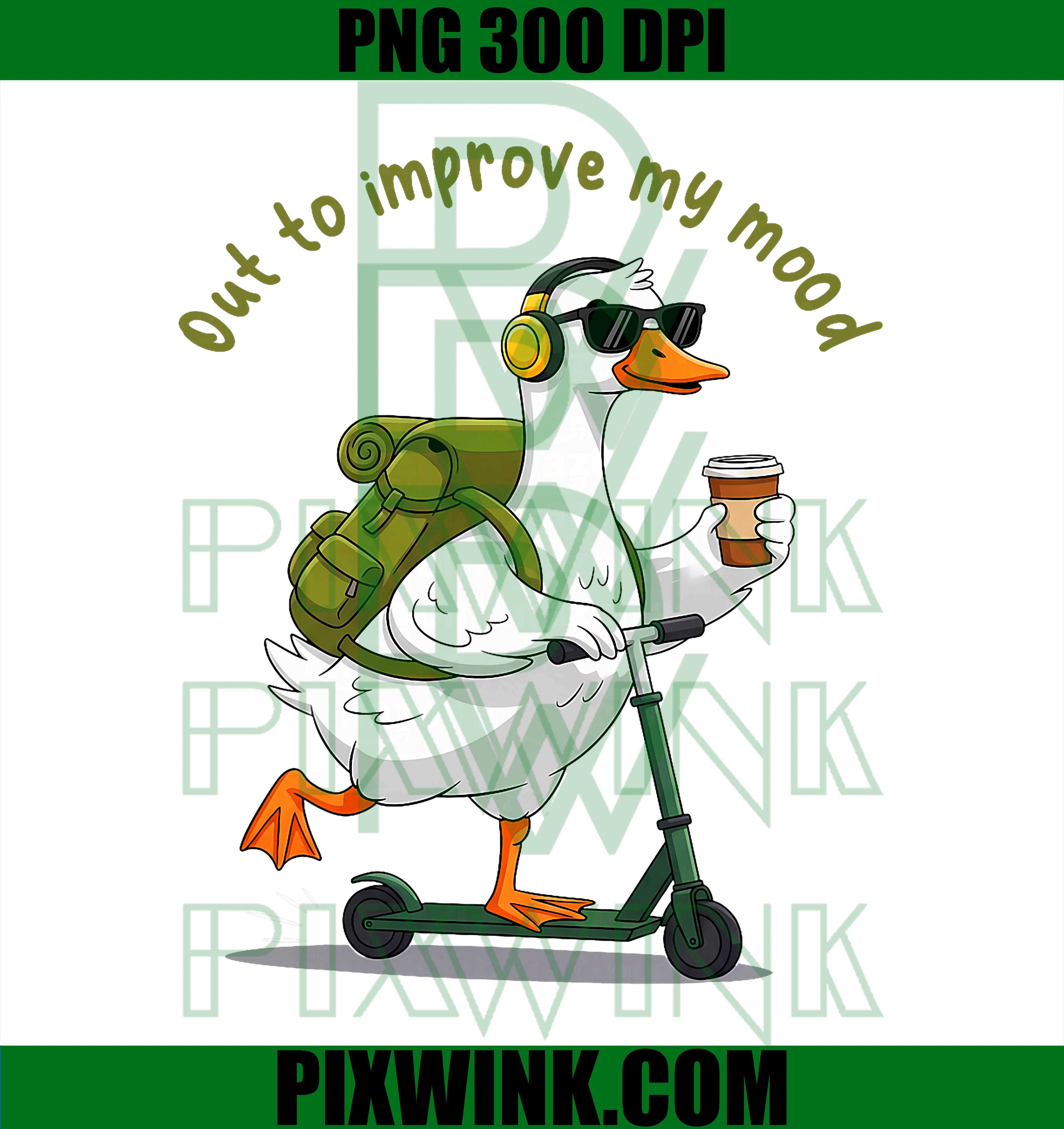 Improve My Mood PNG, Funny Goose Counselor PNG, Mental Health Humor Design PNG