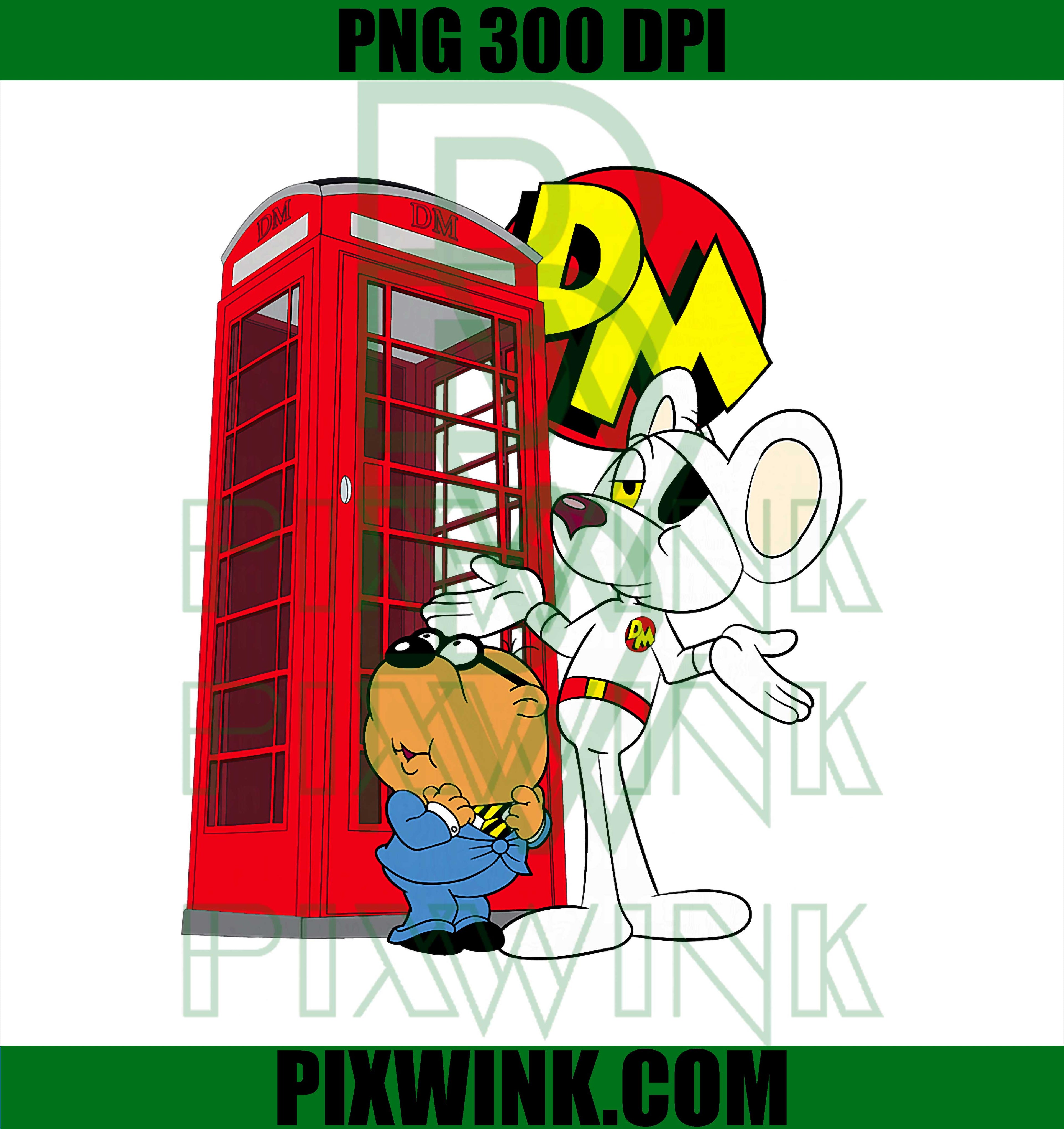 Danger Mouse Red Telephone Box PNG