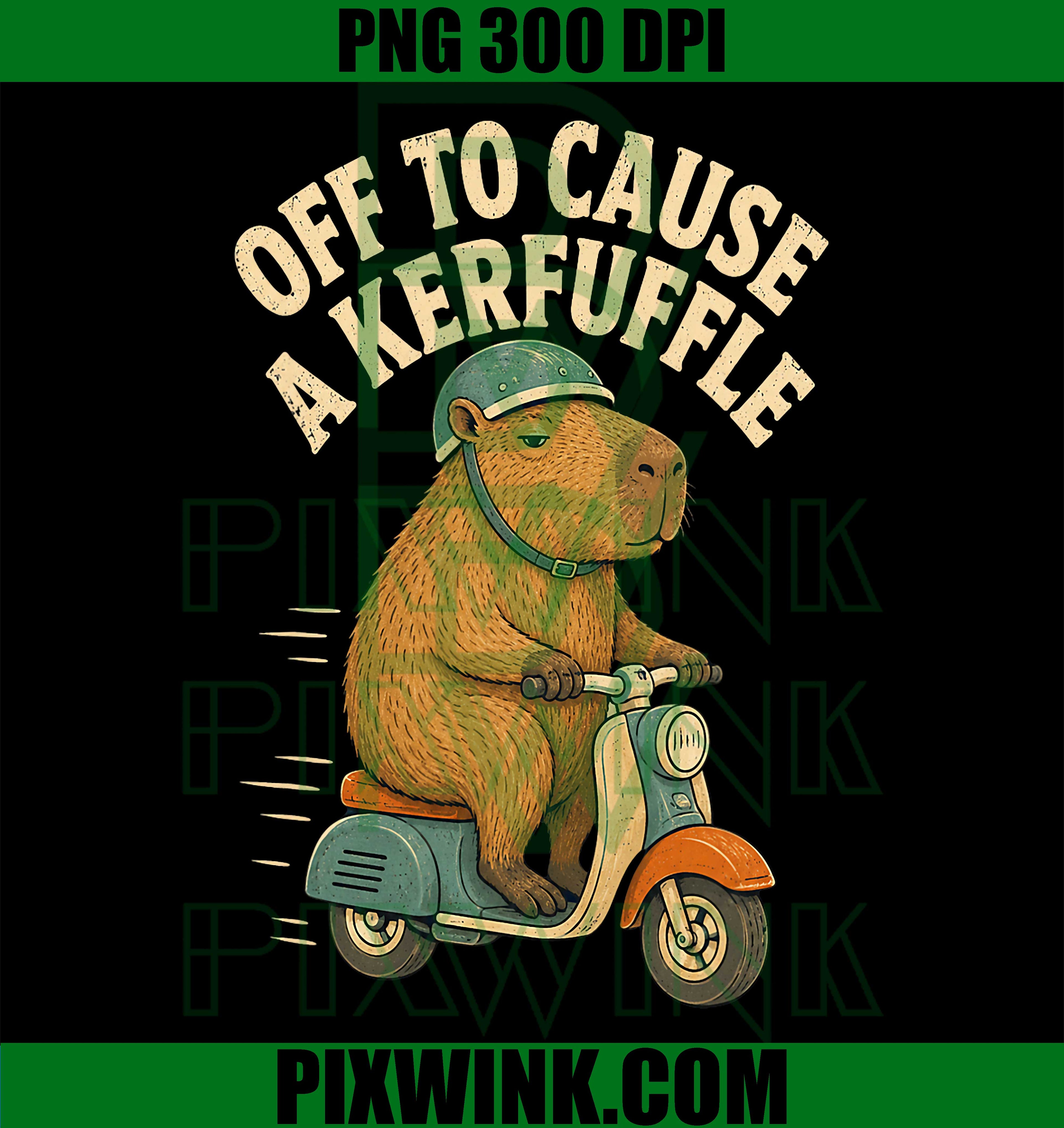 Funny Capybara Scooter PNG, Kerfuffle Ride Meme PNG