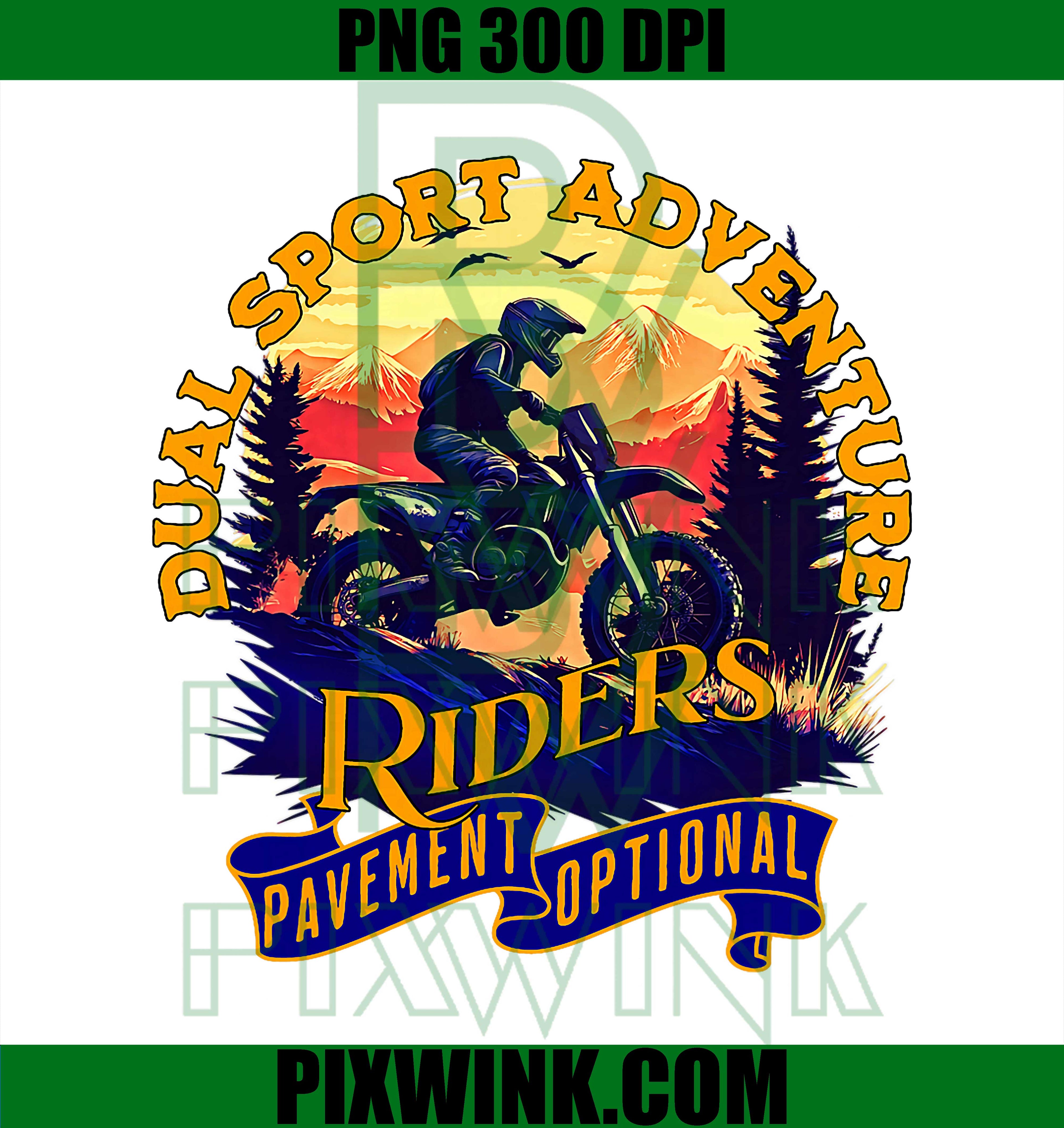 Dual Sport Adventure Motorcycle Riders Pavement Optional PNG