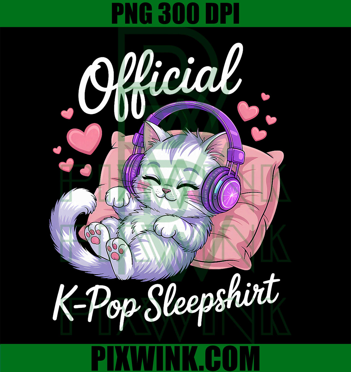 K-Pop Cat Official K-Pop Sleep PNG