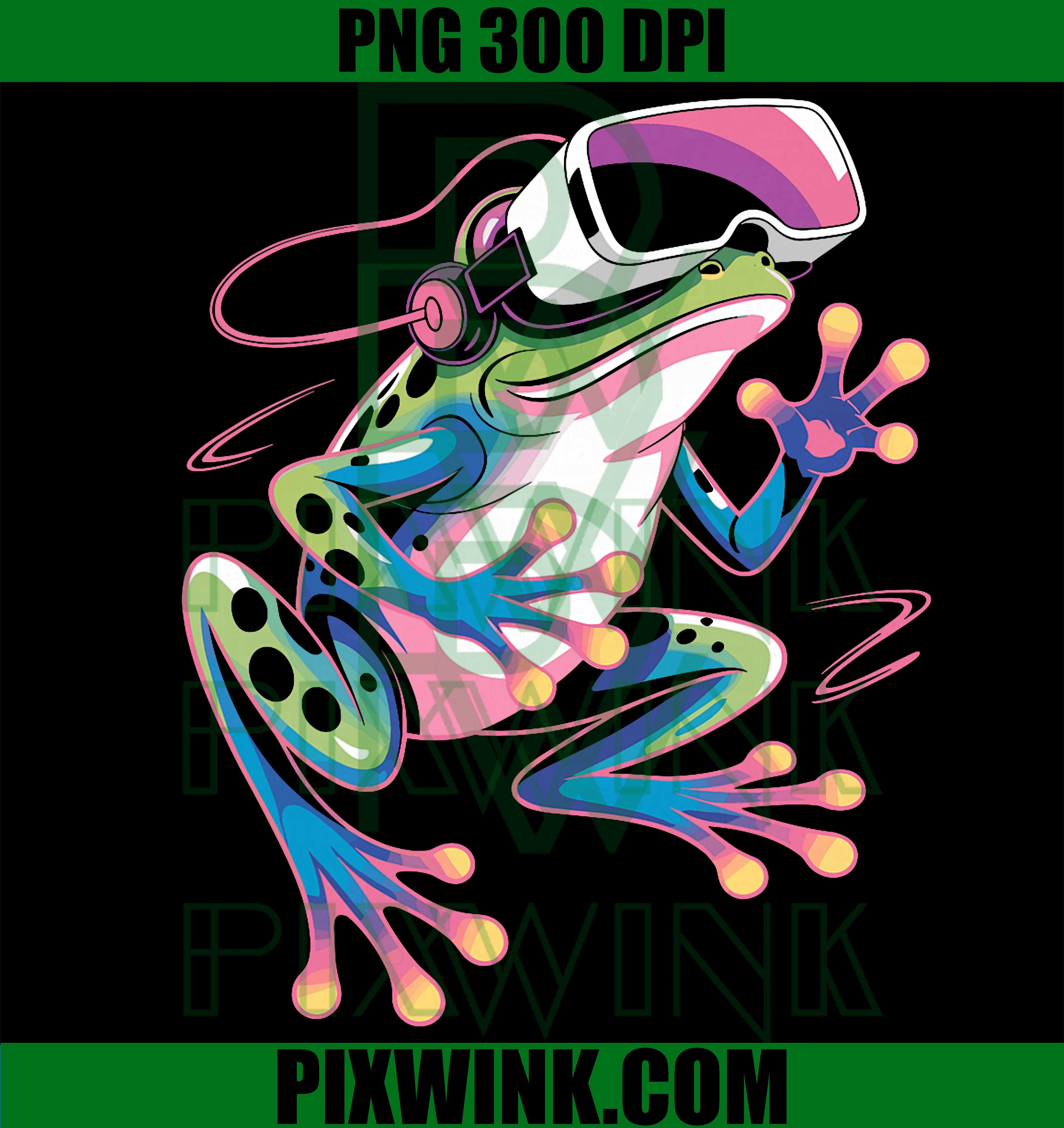 Cyber Frog Gamer, Virtual Reality Headset PNG
