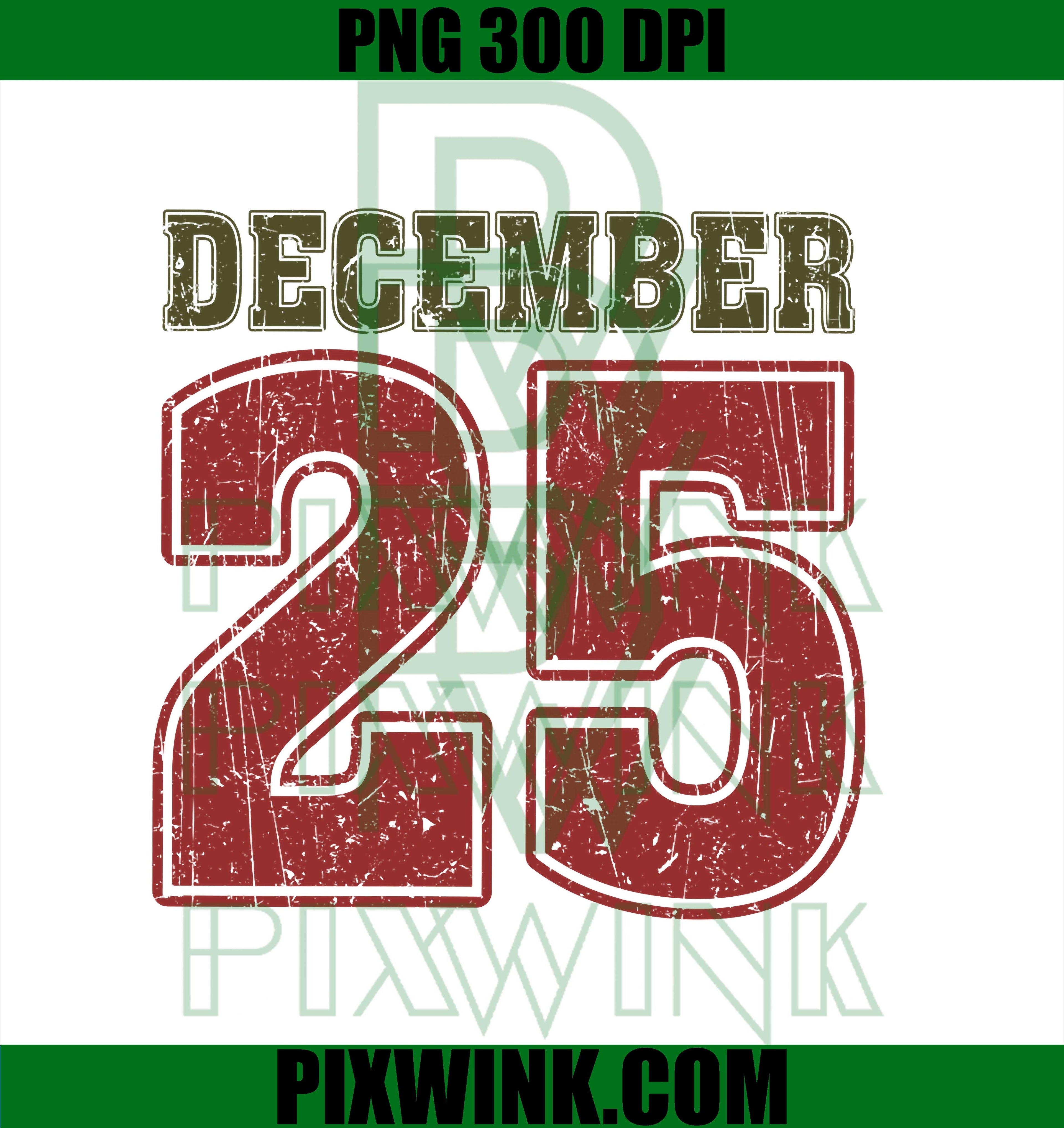 December 25 PNG,  Vintage Christmas PNG, Retro Christmas PNG