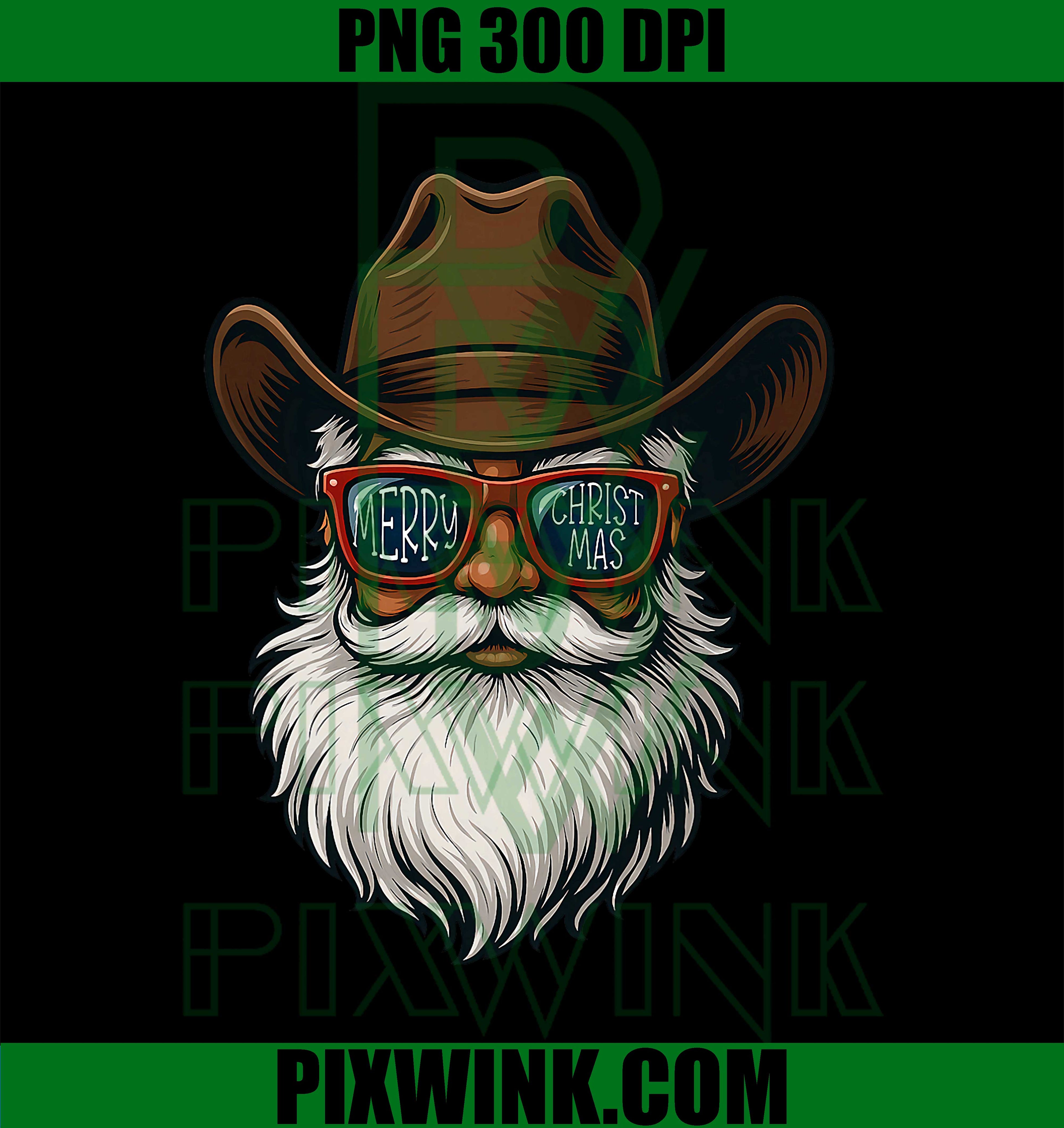 Merry Christmas Santa Cowboy PNG