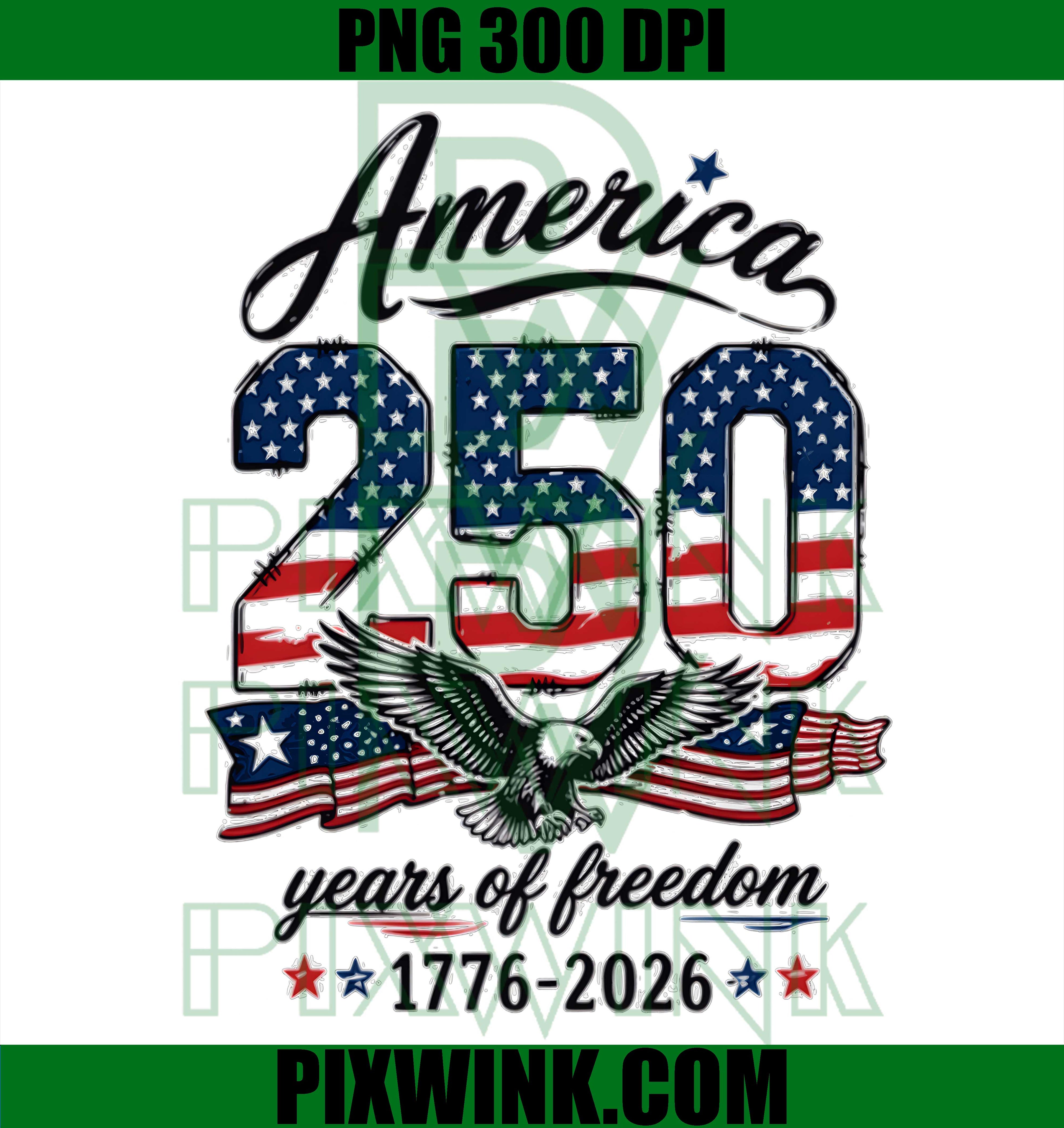 USA Flag Graphic Tee PNG, Fourth July 1776-2026 PNG, America 250 Anniversary PNG