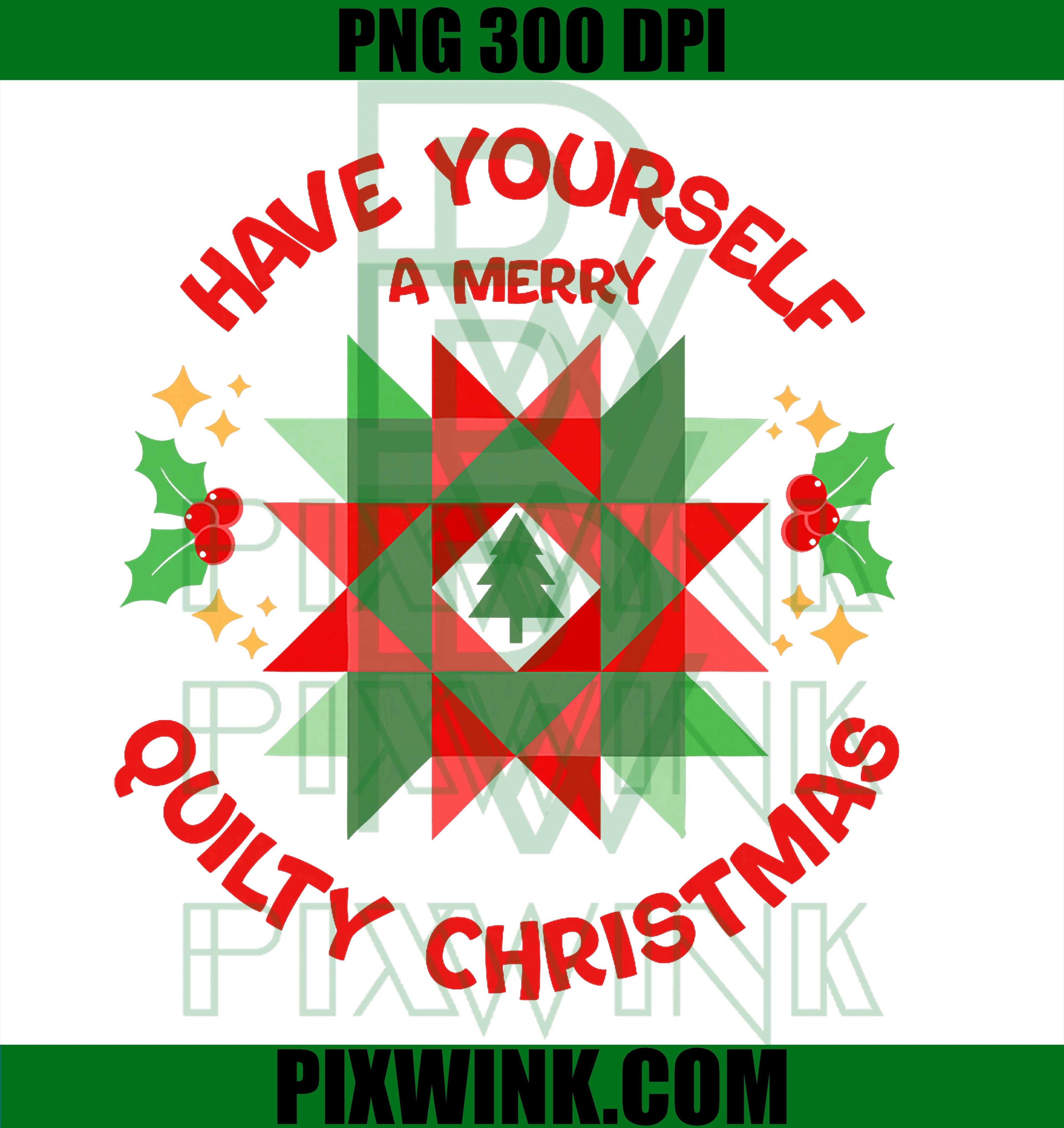 Quilter Merry Quilty Christmas Tree Quilt Block Quilting PNG