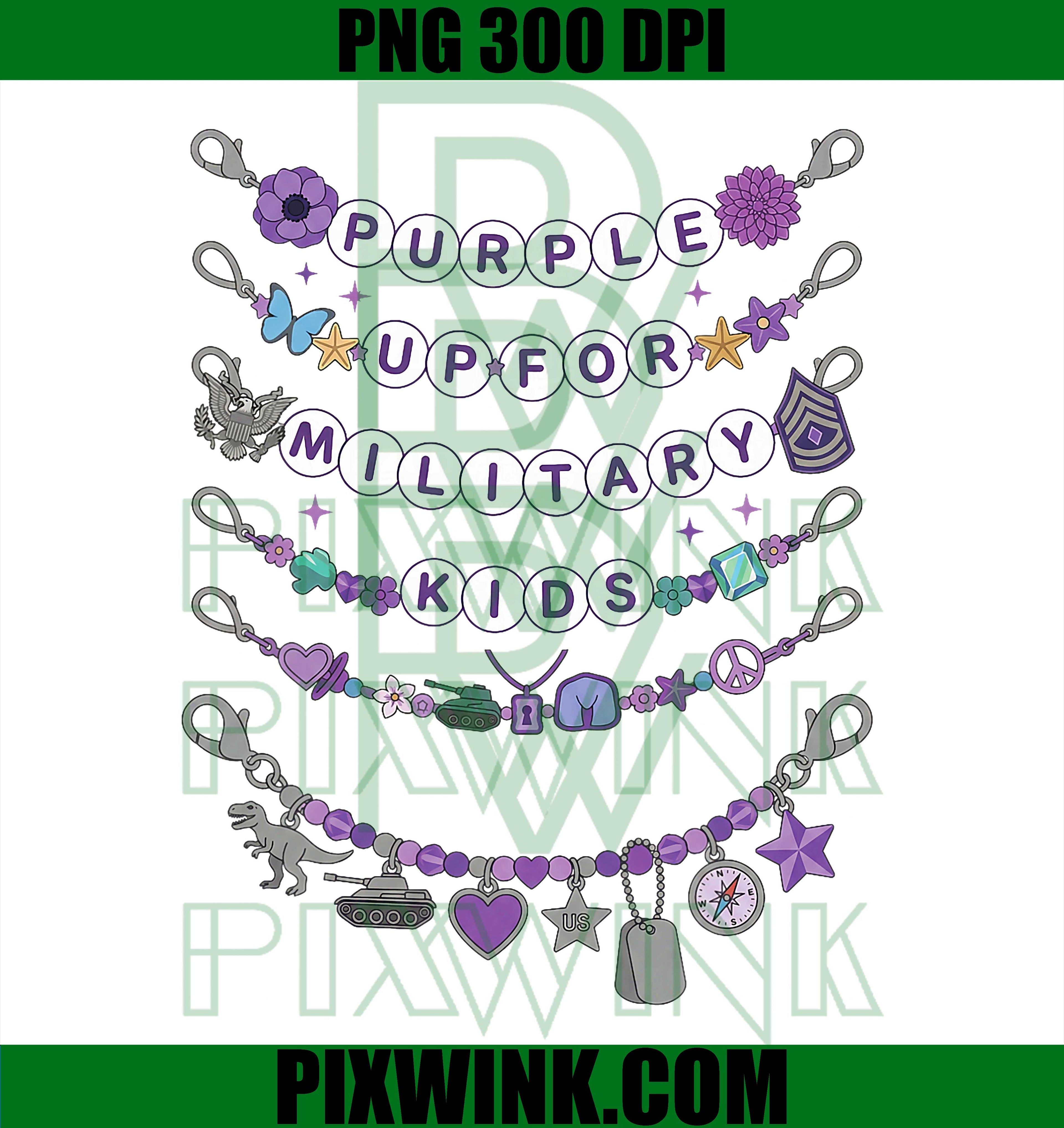 Military Kids Purple Up PNG, Month Of The Military Child Design PNG