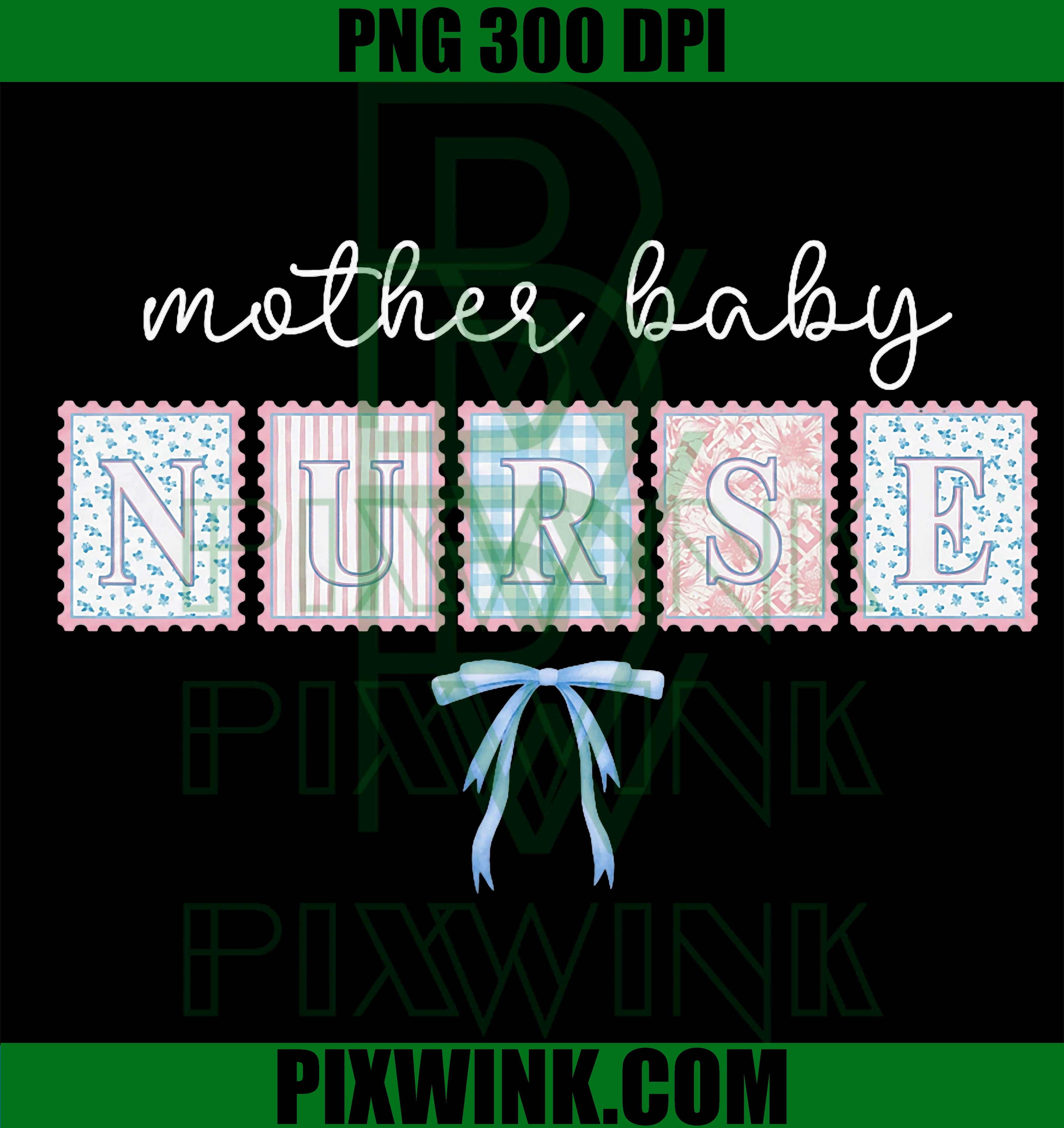 Mother Baby Nurse Coquette PNG, Stethoscope Bow Medical Cute Design PNG