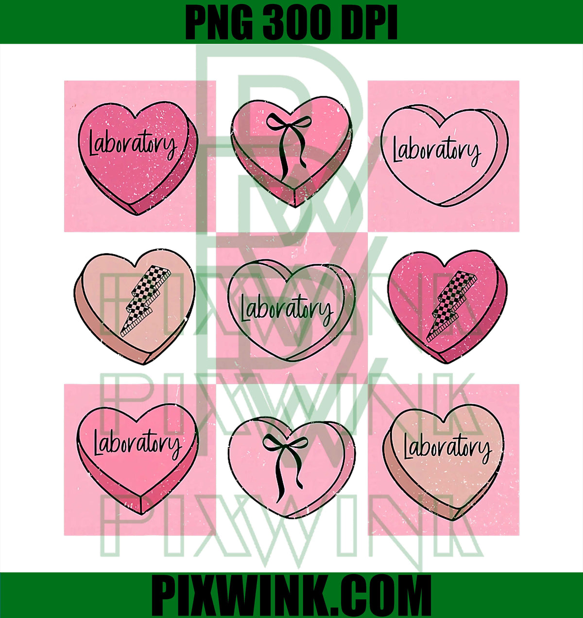 Retro Laboratory Candy Heart PNG, Valentine Lab Tech Science PNG