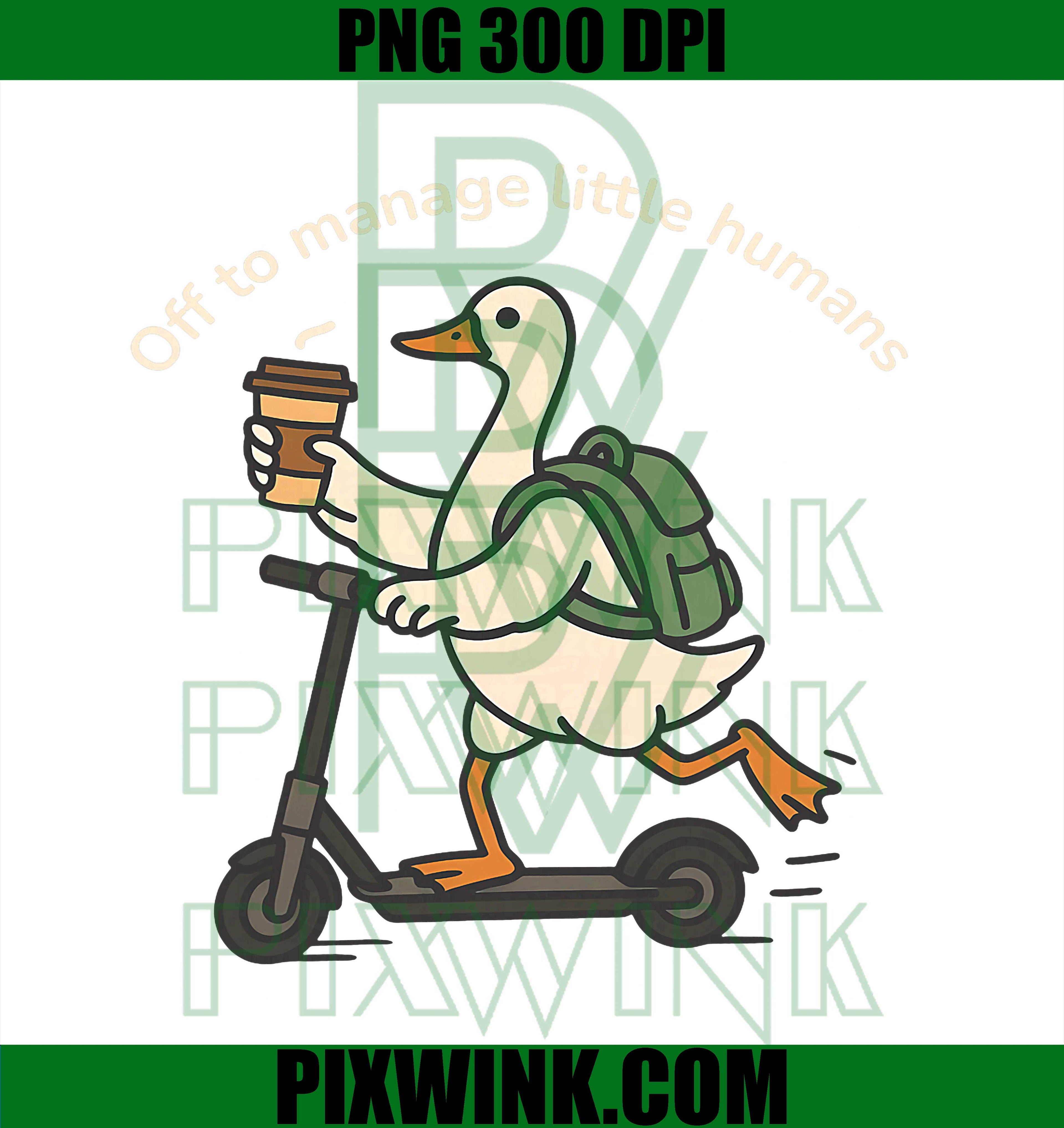 Off To Manage Little Humans PNG, Funny Goose Pre Kinder Teacher PNG