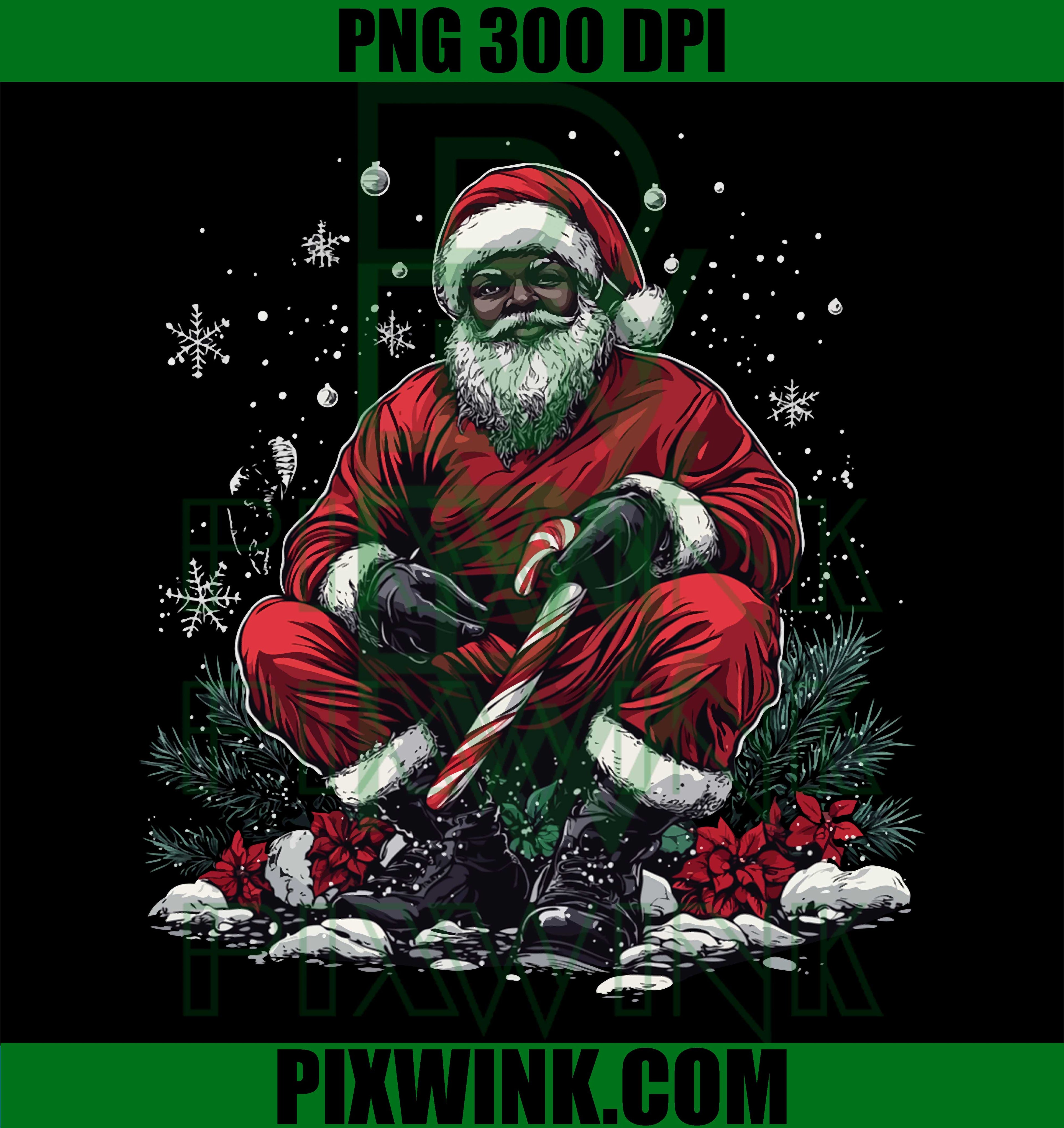 African American Santa Claus Black Christmas PNG