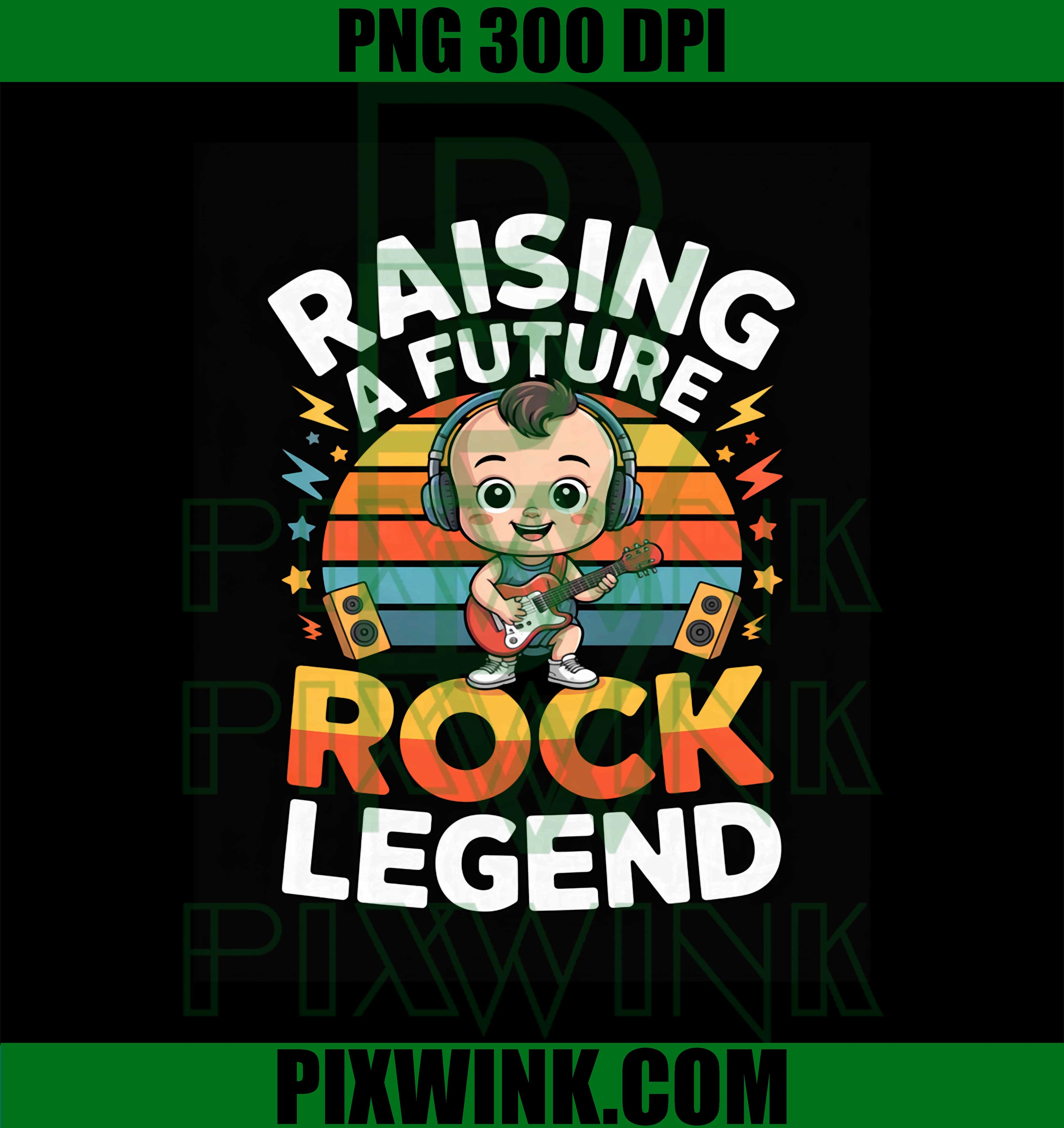 Future Rock Legend Baby PNG, Rock Music Kid Design PNG