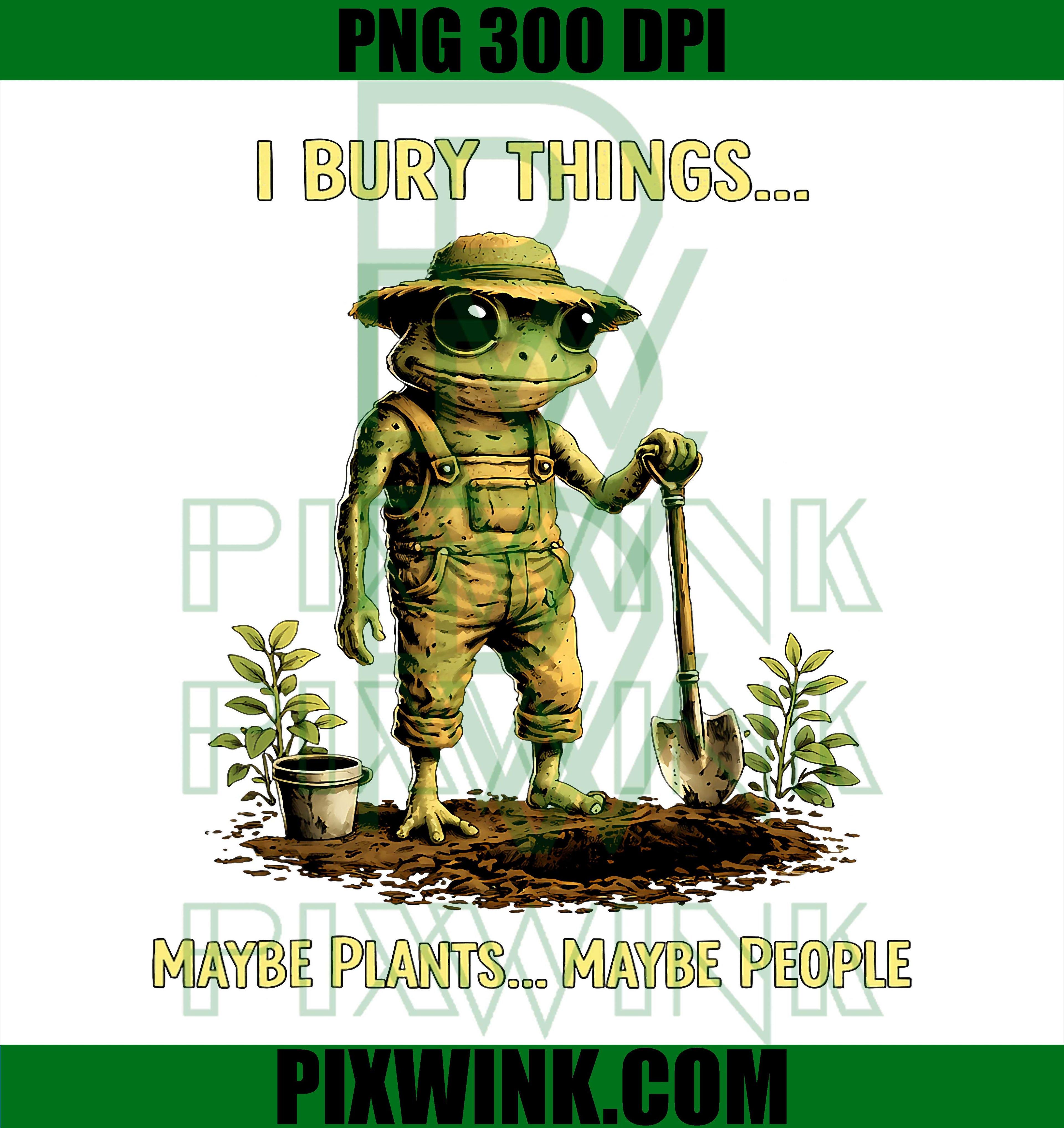 Funny Frog PNG, Dark Humor Plant Joke PNG Meme Design