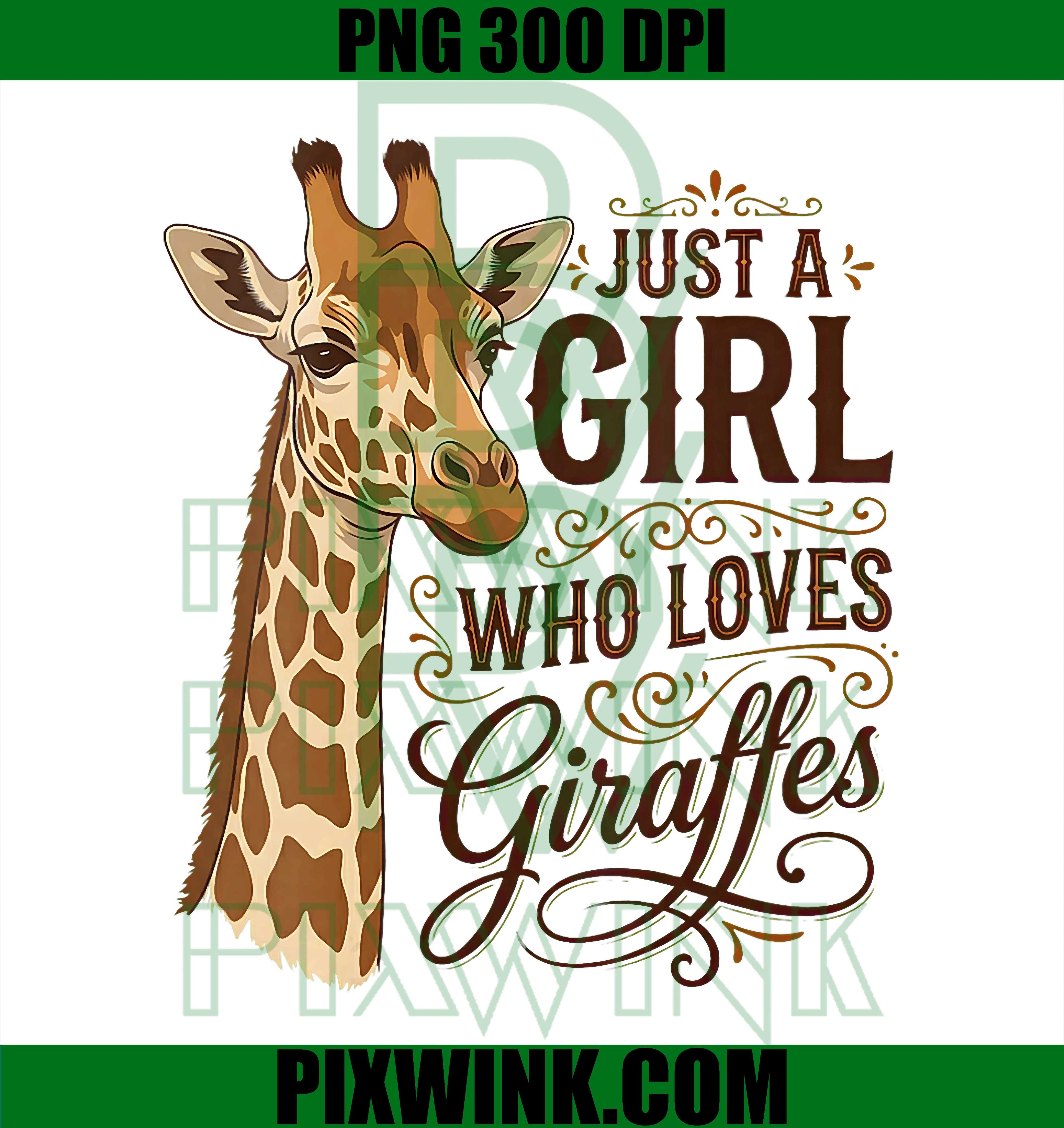 Giraffe Lover PNG, Cute Animal Design PNG, Girls Quote PNG