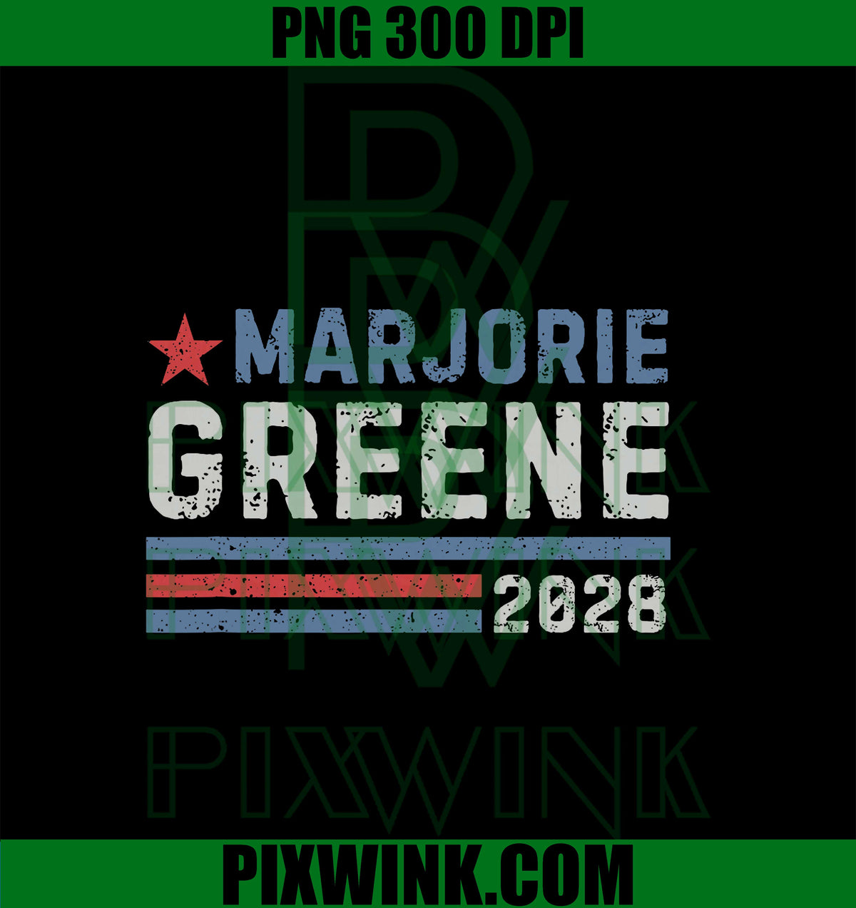 Marjorie Taylor Greene 2028 for President Election Campaign PNG