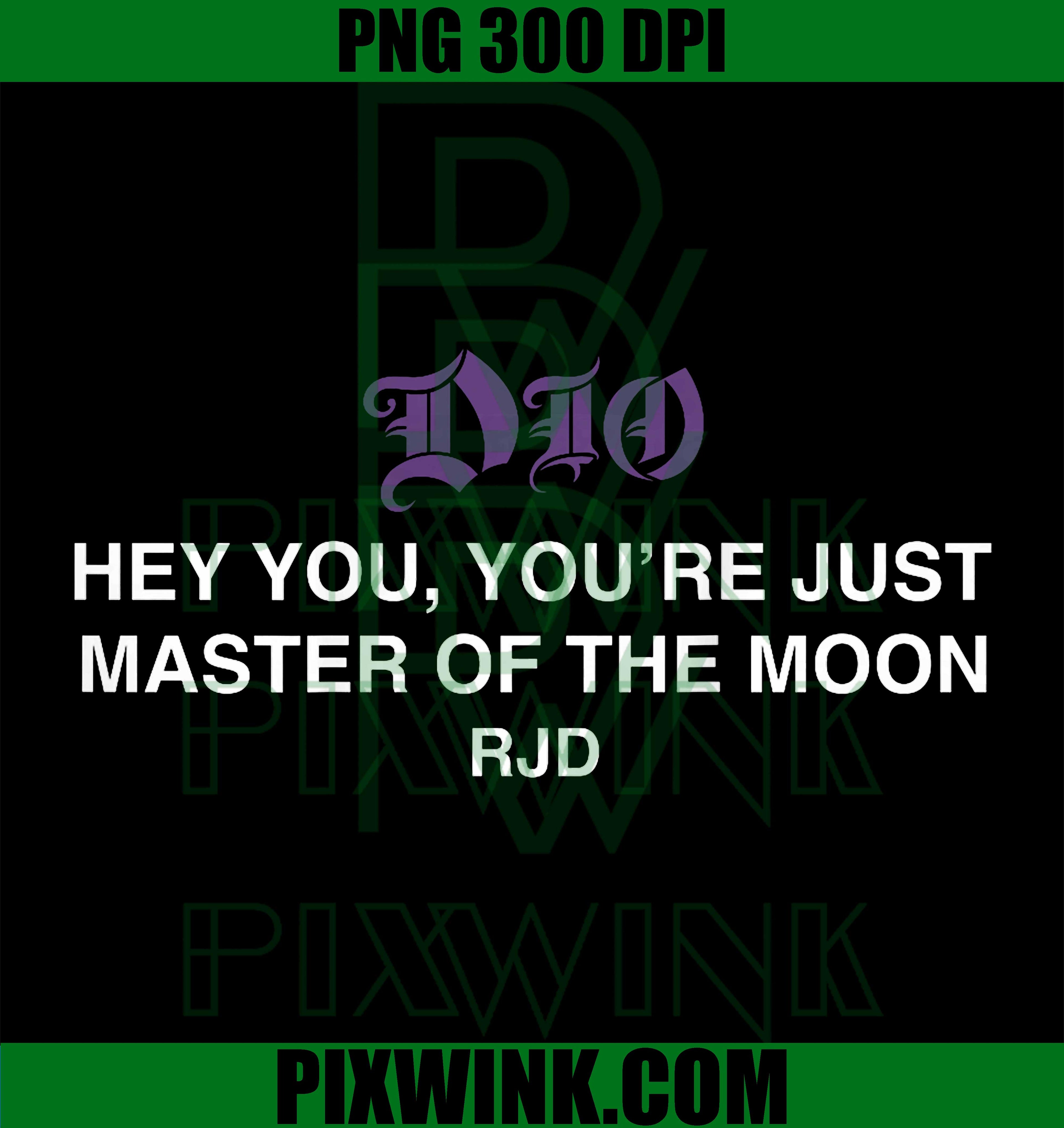 Dio – Master of The Moon On Black PNG