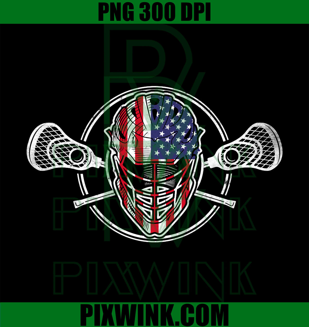 Lacrosse US Flag Lacrosse Player Helmet sticks PNG