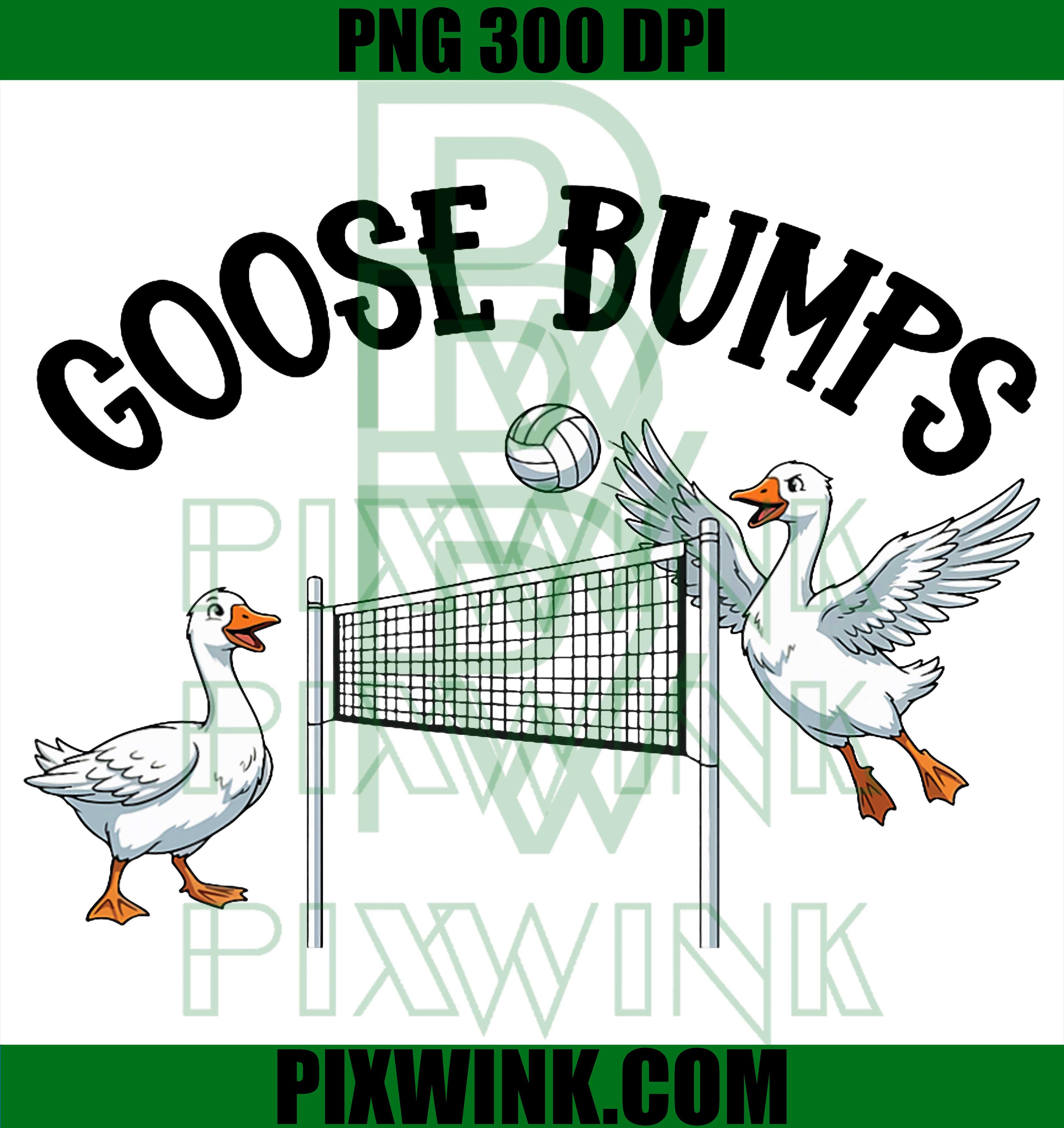 Goose Bumps Volleyball Geese PNG, Funny Sports Squad Design PNG