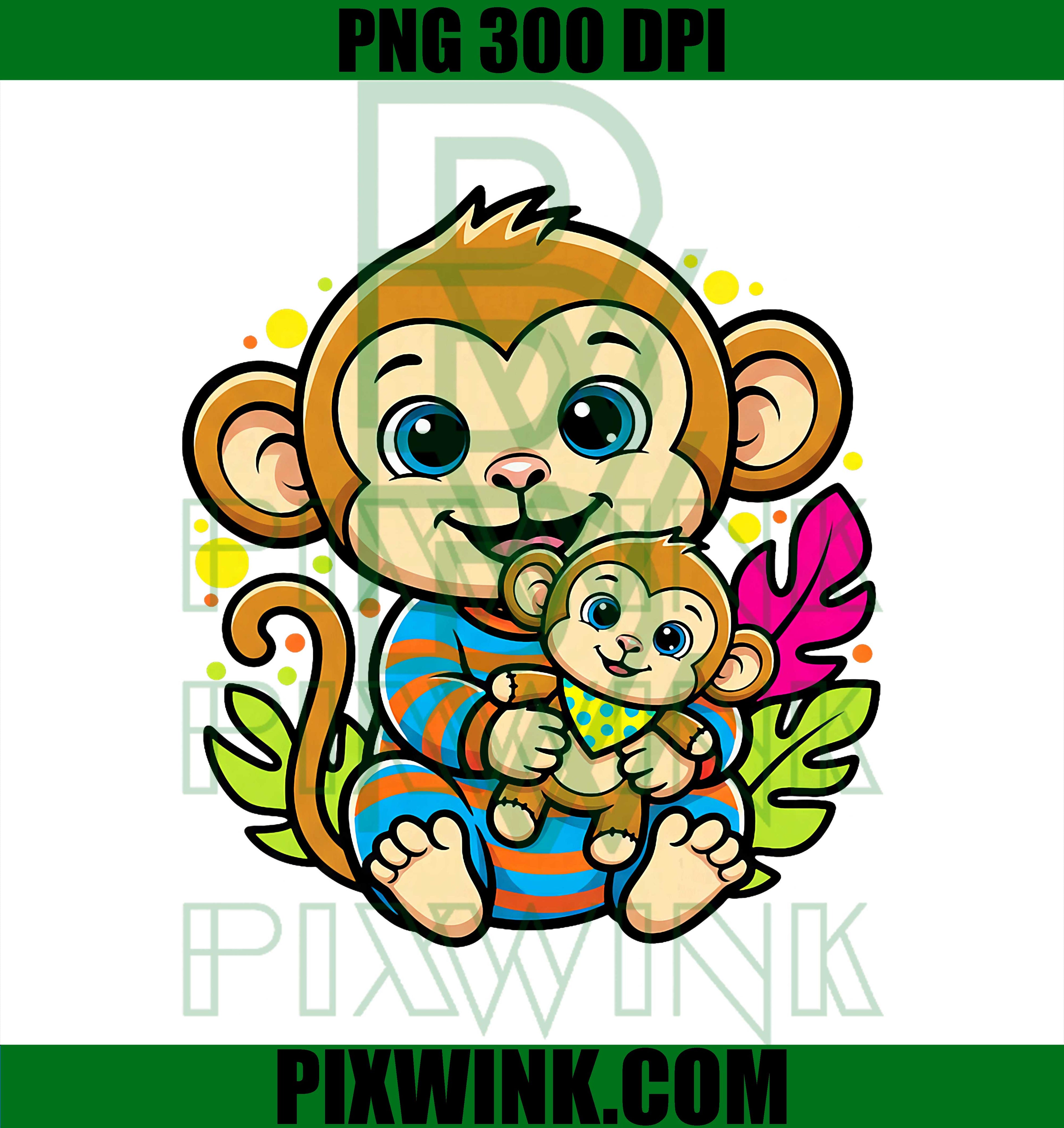 Cute Baby Monkey Punch PNG, Japanese Macaque Cartoon PNG