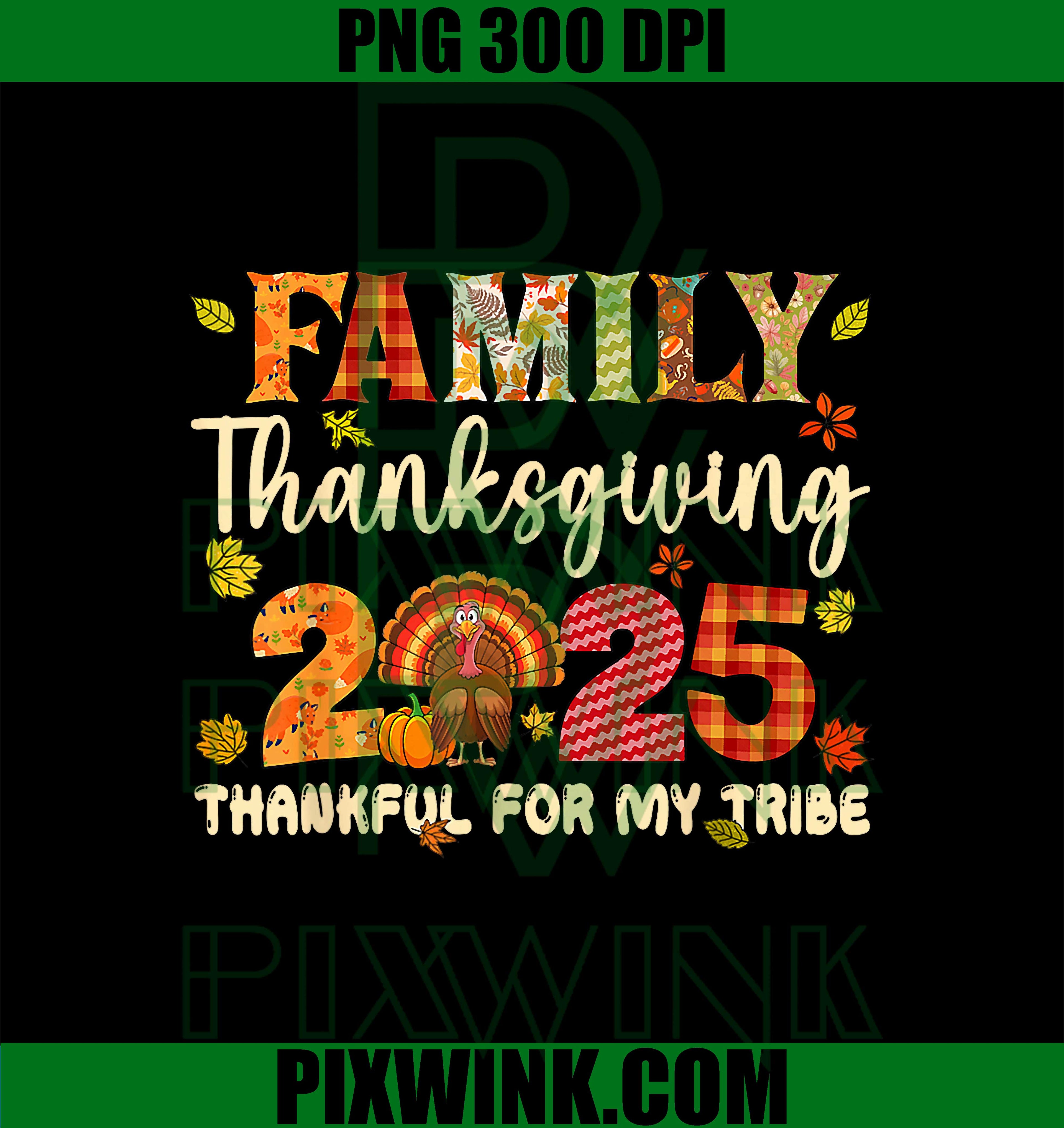 Family Thanksgiving 2025 PNG