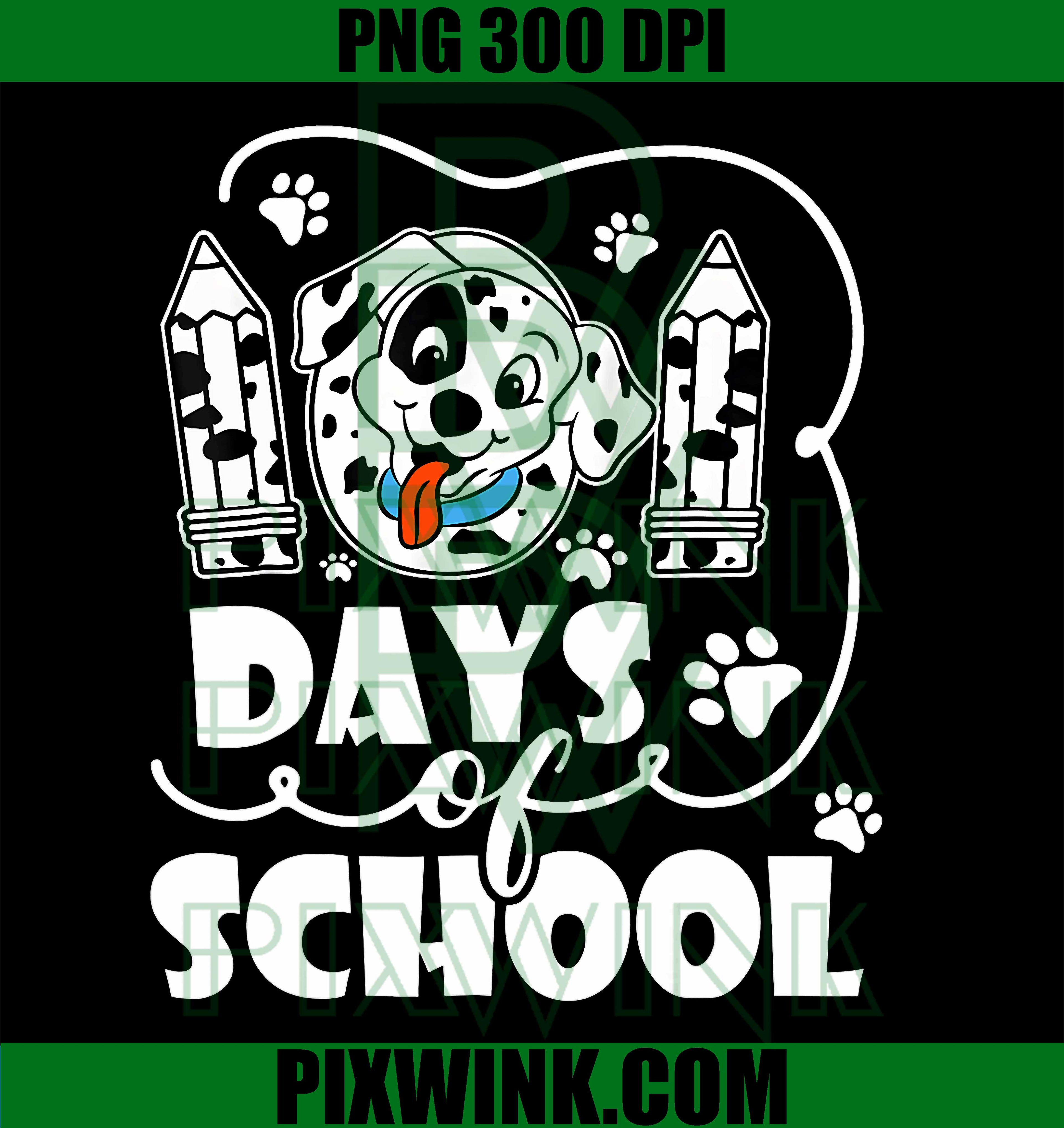 Cute Dog 100 Days School PNG, Teacher Student PNG, Happy 101 Days PNG