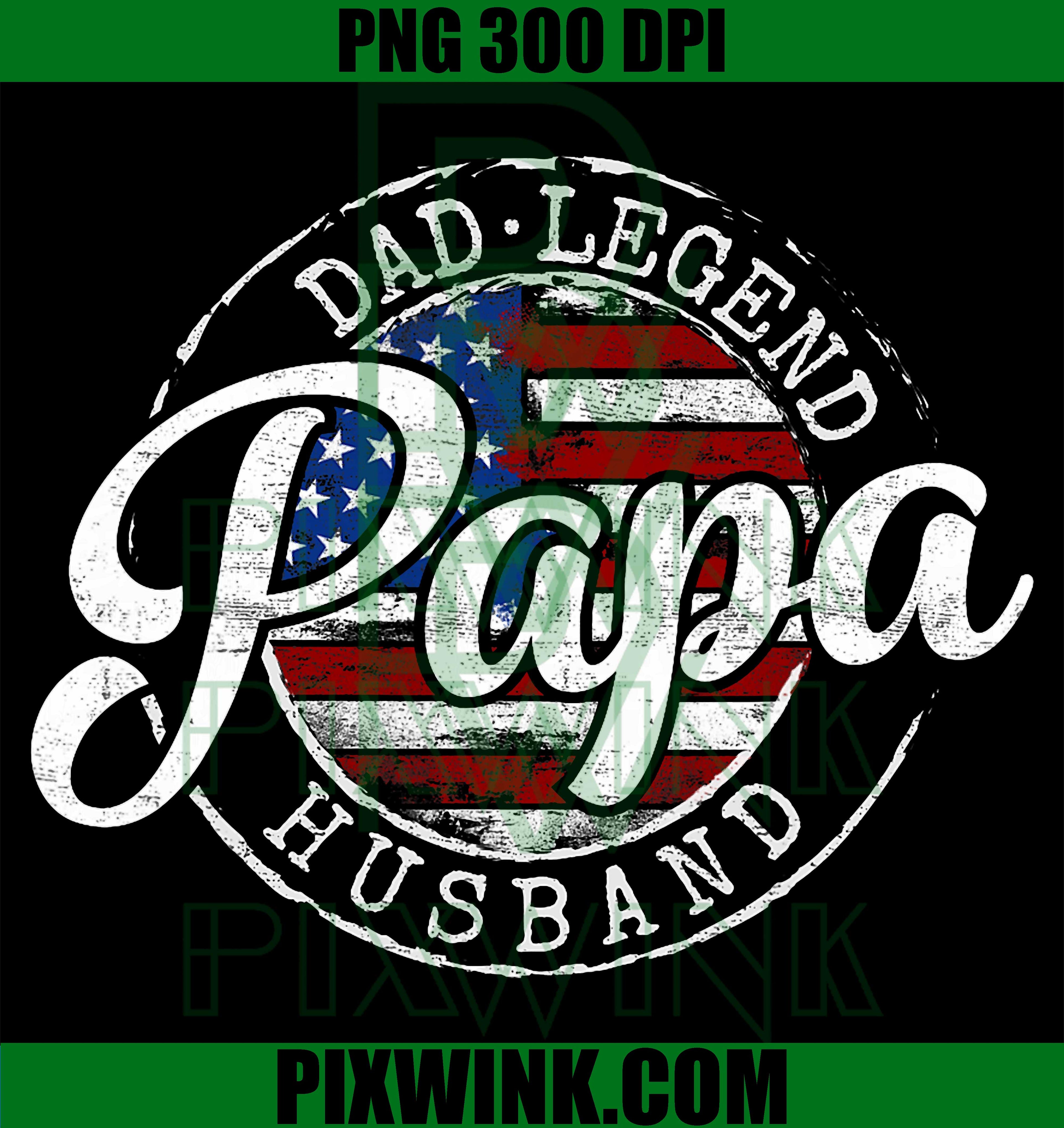 Dad Legend Papa Husband PNG, Vintage Stamp Father’s Day Retro Design