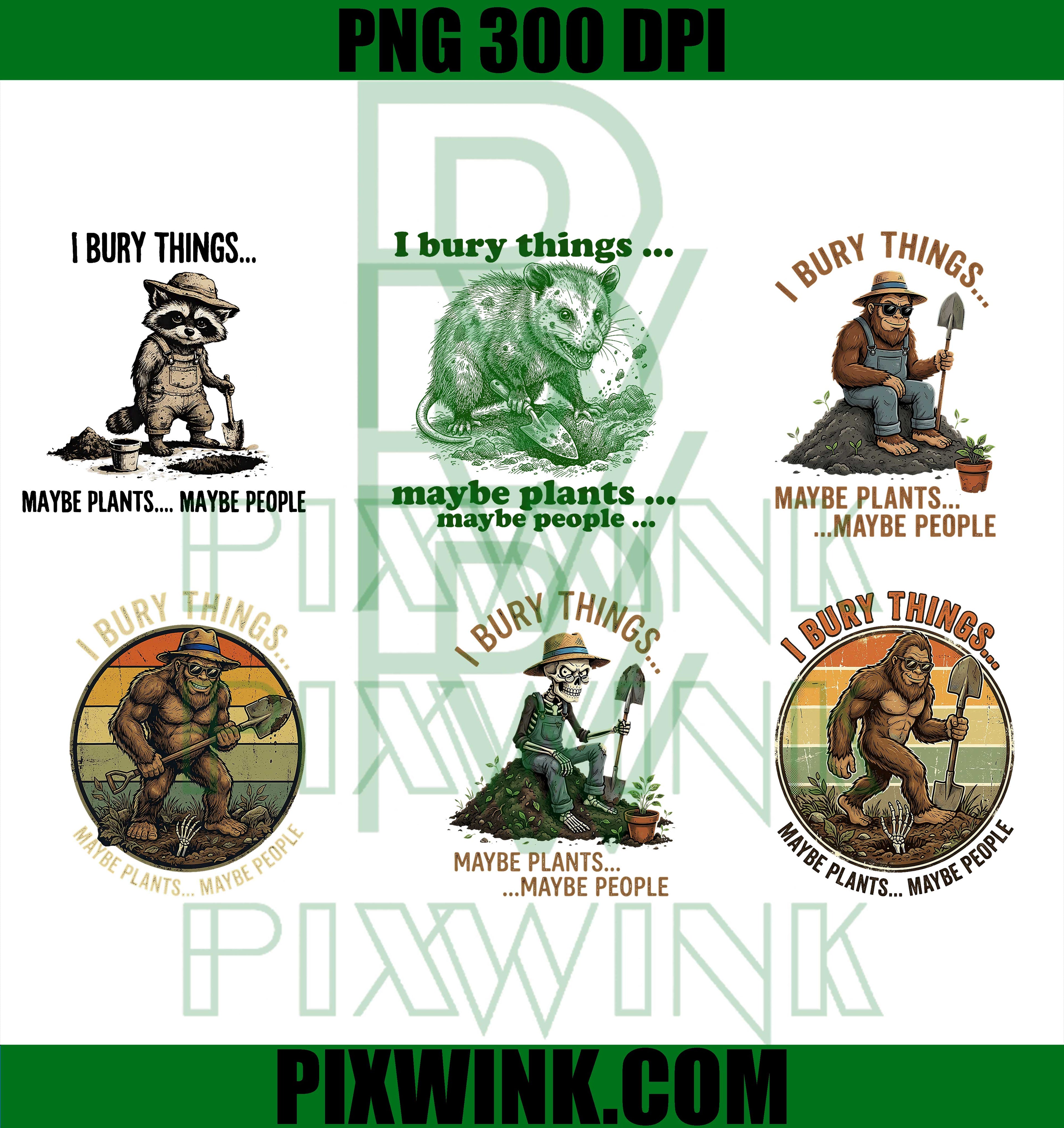 
I Bury Things Animal Bundle PNG, Bigfoot Opossum Skeleton PNG, Animal PNG