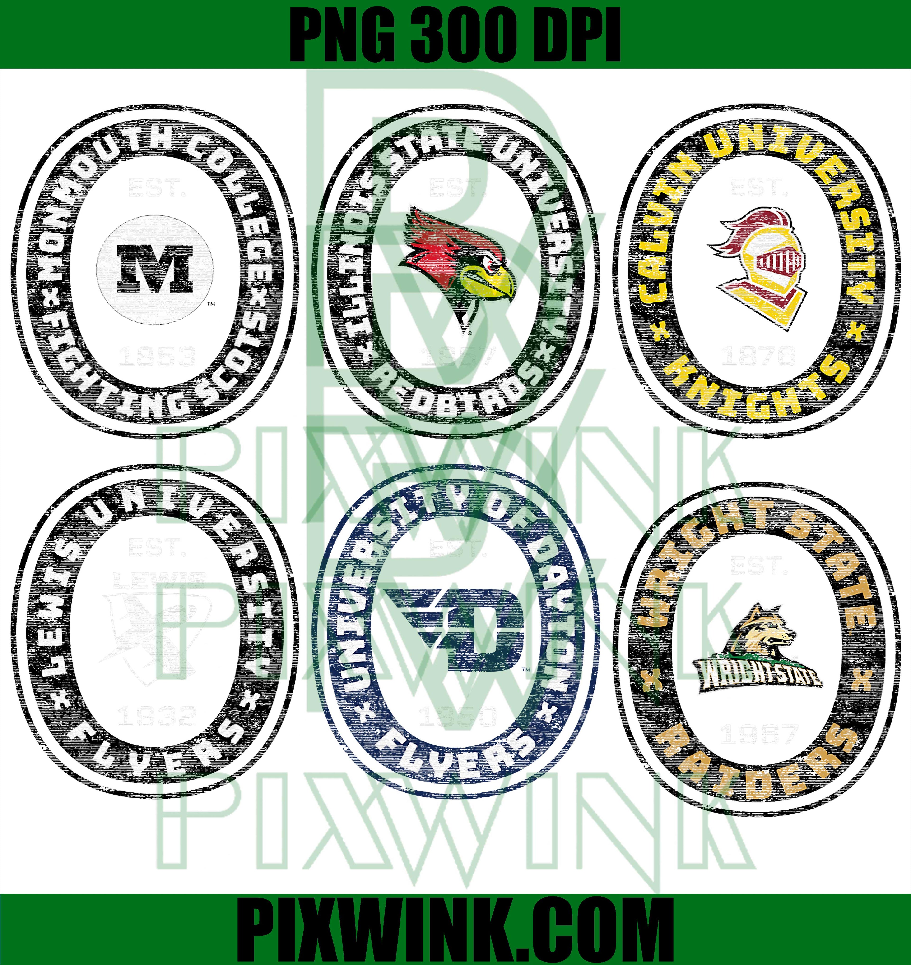 College Mascot Bundle, University Sports Logo PNG, School Team Art