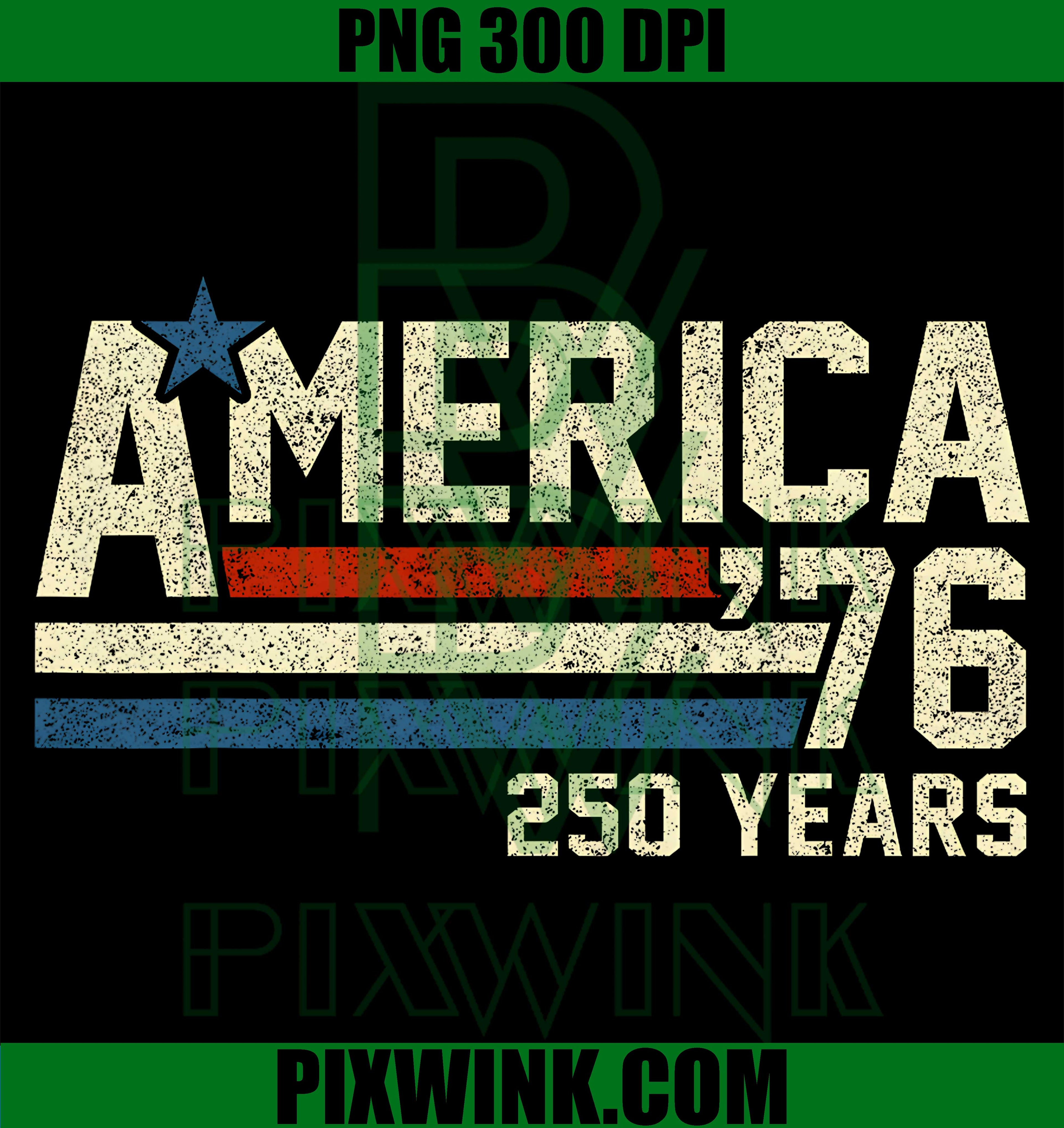 USA Retro 250 PNG, 1776-2026 America PNG, Independence Day USA PNG