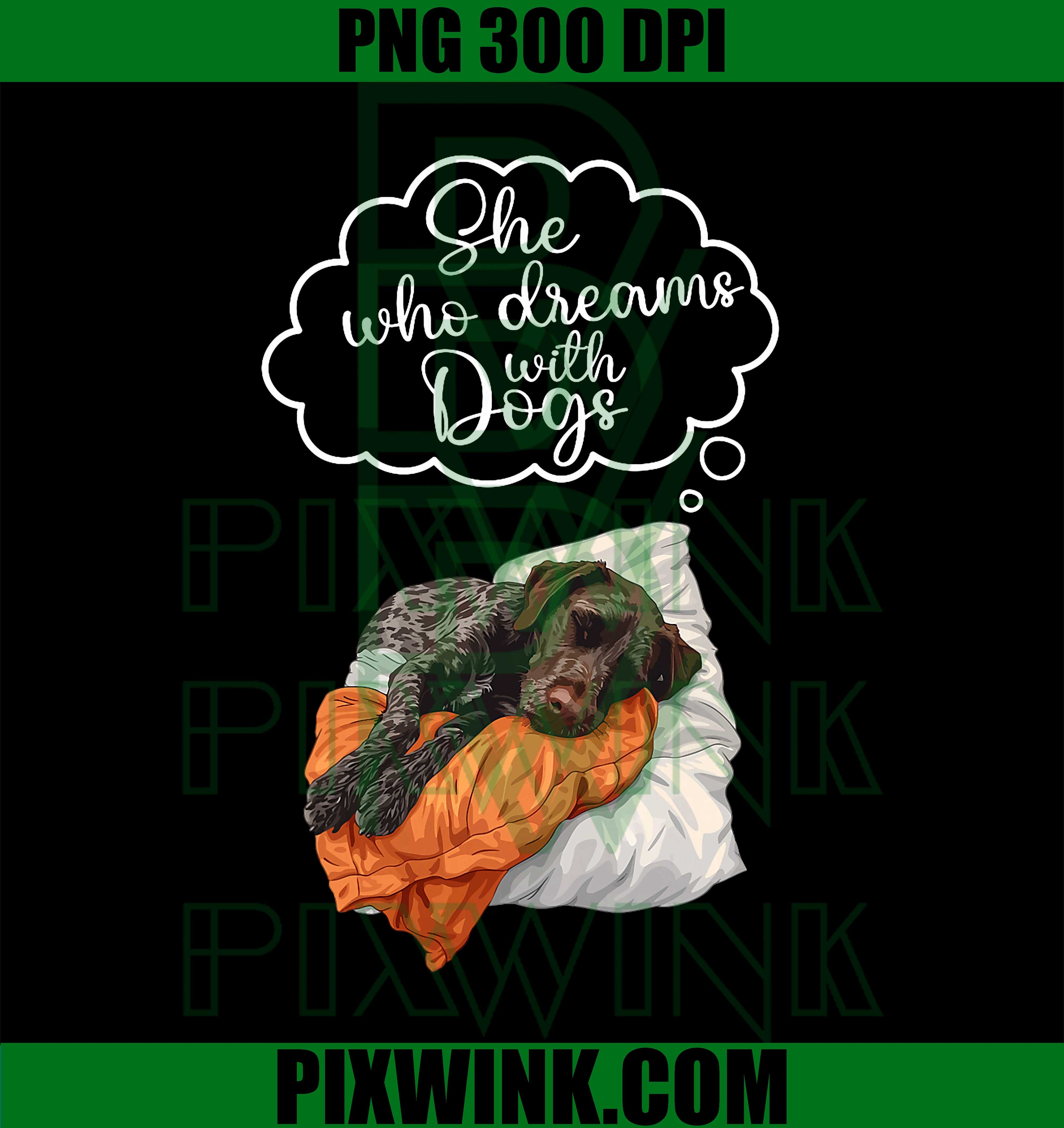 German Wirehaired PNG, Pointer Dog Nightgown PNG