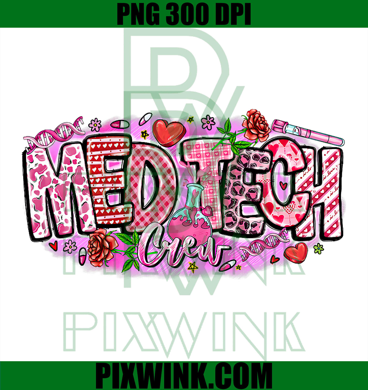 Retro Med Tech Crew Valentine PNG, Healthcare Medical Technology PNG