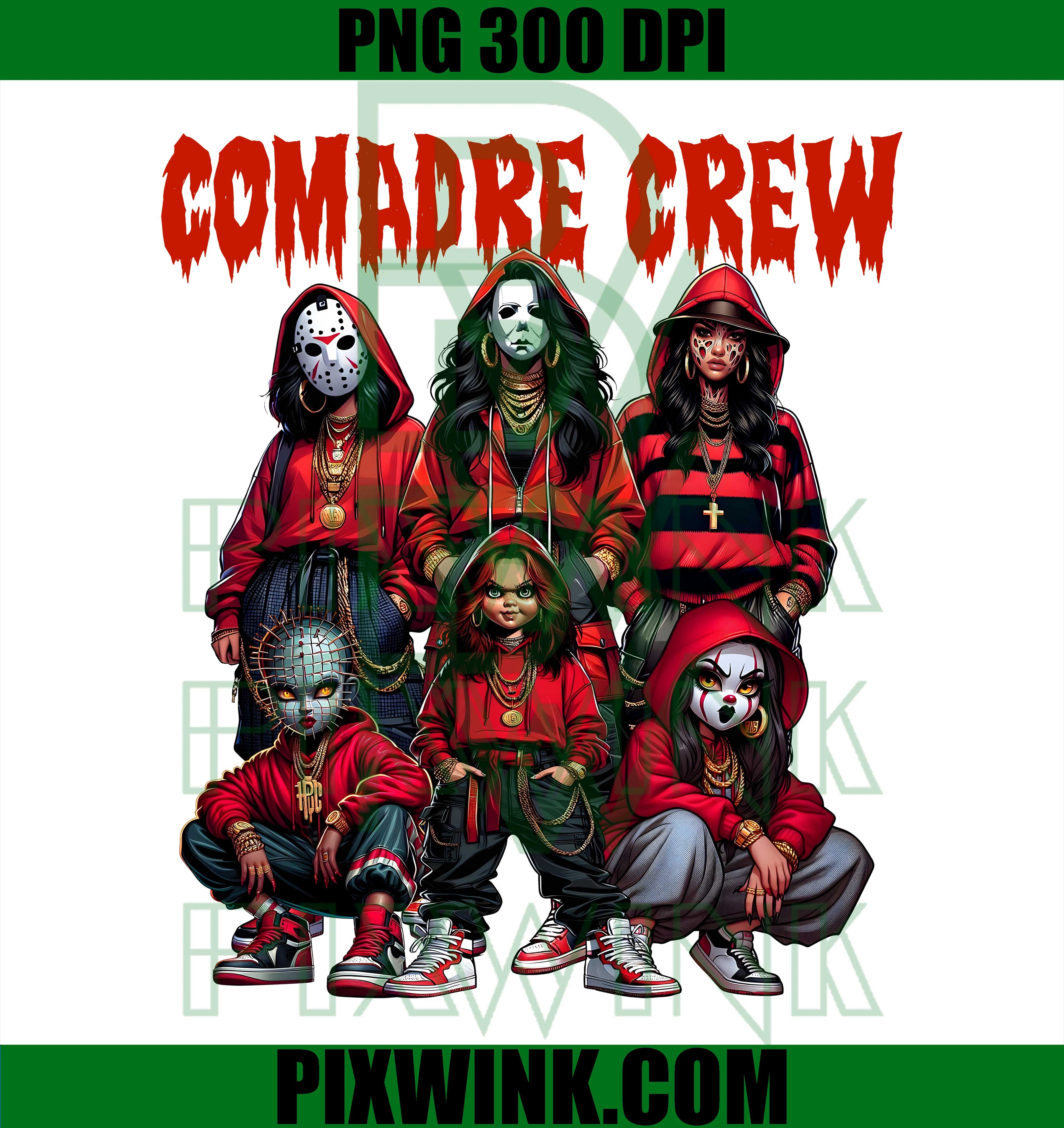 Comadre Crew PNG, Female Slasher PNG, Horror Villains Women PNG