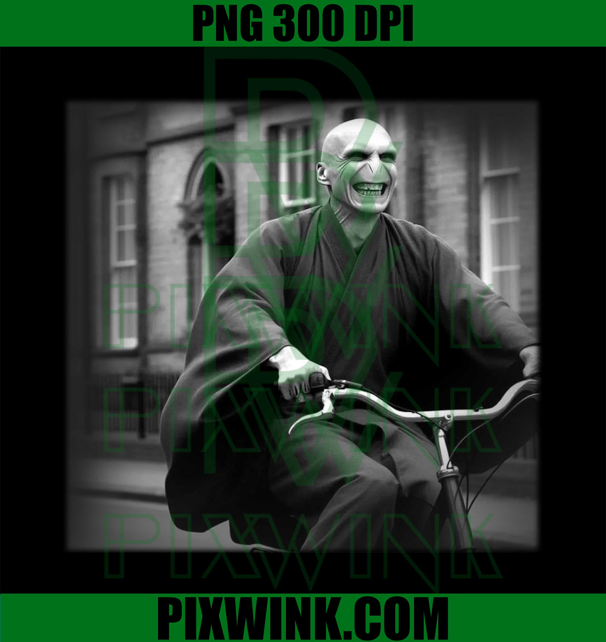 Voldemort Bicycle PNG, Funny Wizard Meme PNG, Hogwarts Bookish Art PNG
