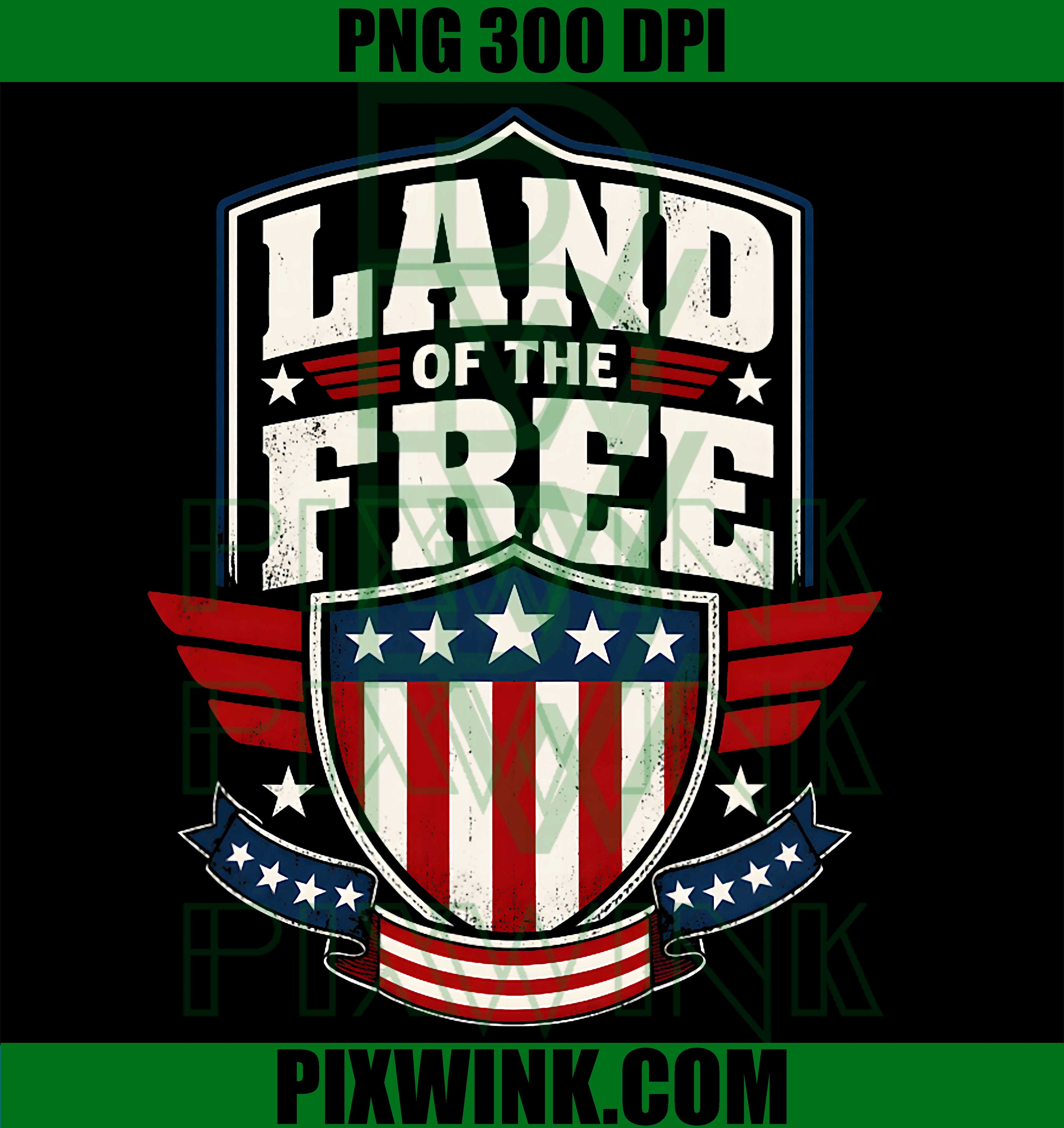 Land Of The Free PNG, American Flag Shield Patriotic Graphic PNG