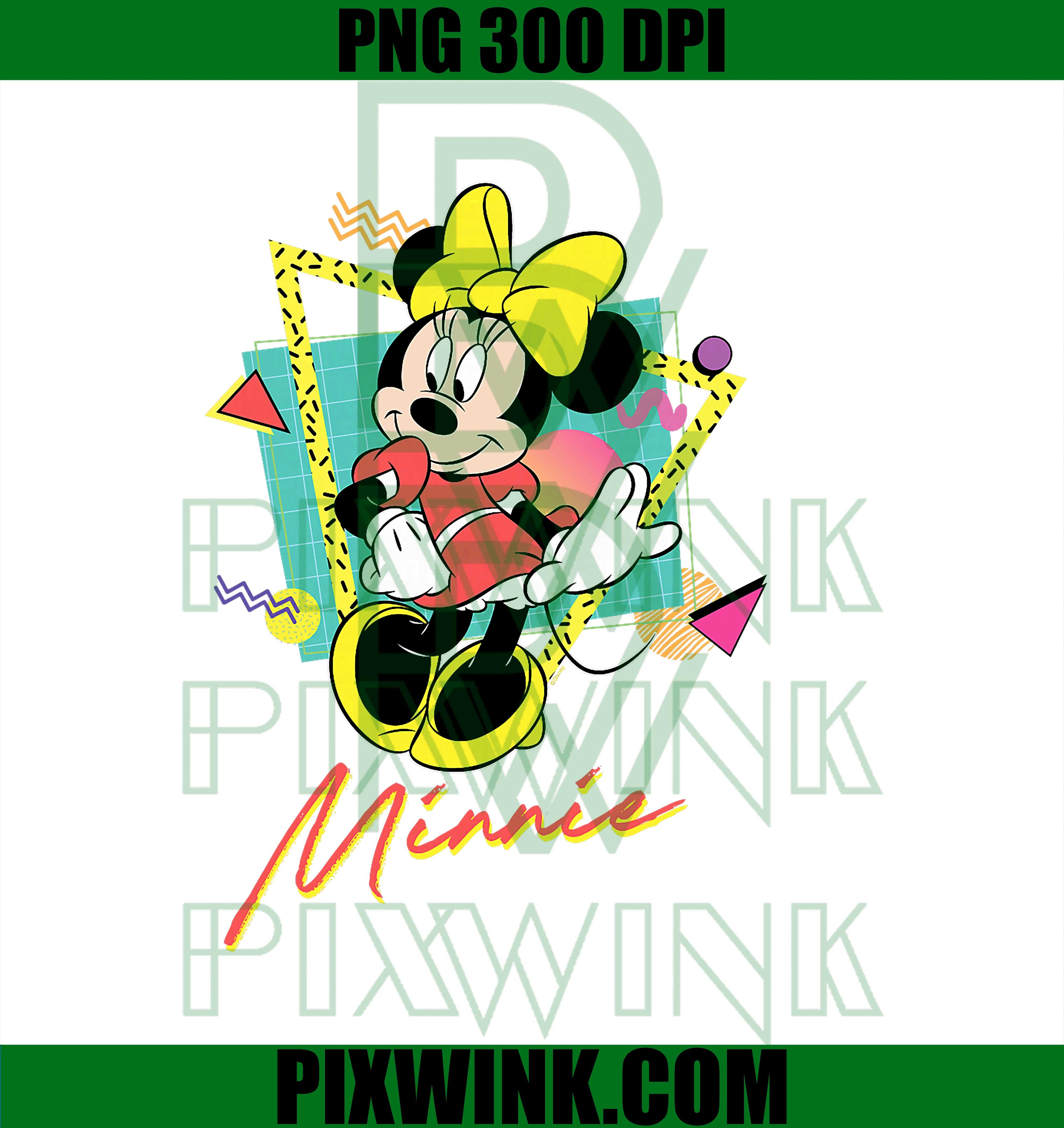 Disney Minnie Mouse Retro ’90s Couples Matching Valentine’s PNG