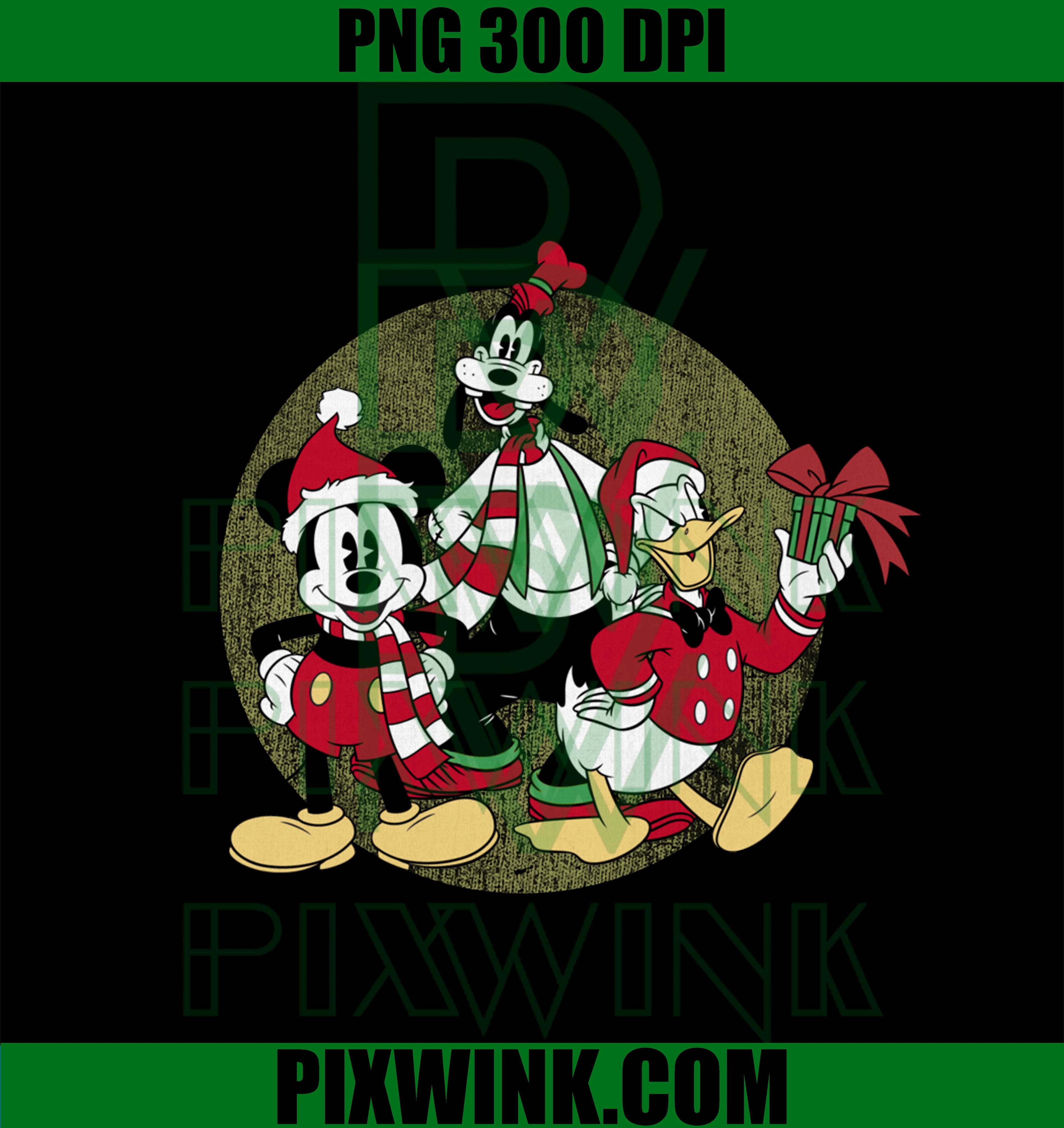 Disney - Mickey Mouse Christmas group PNG