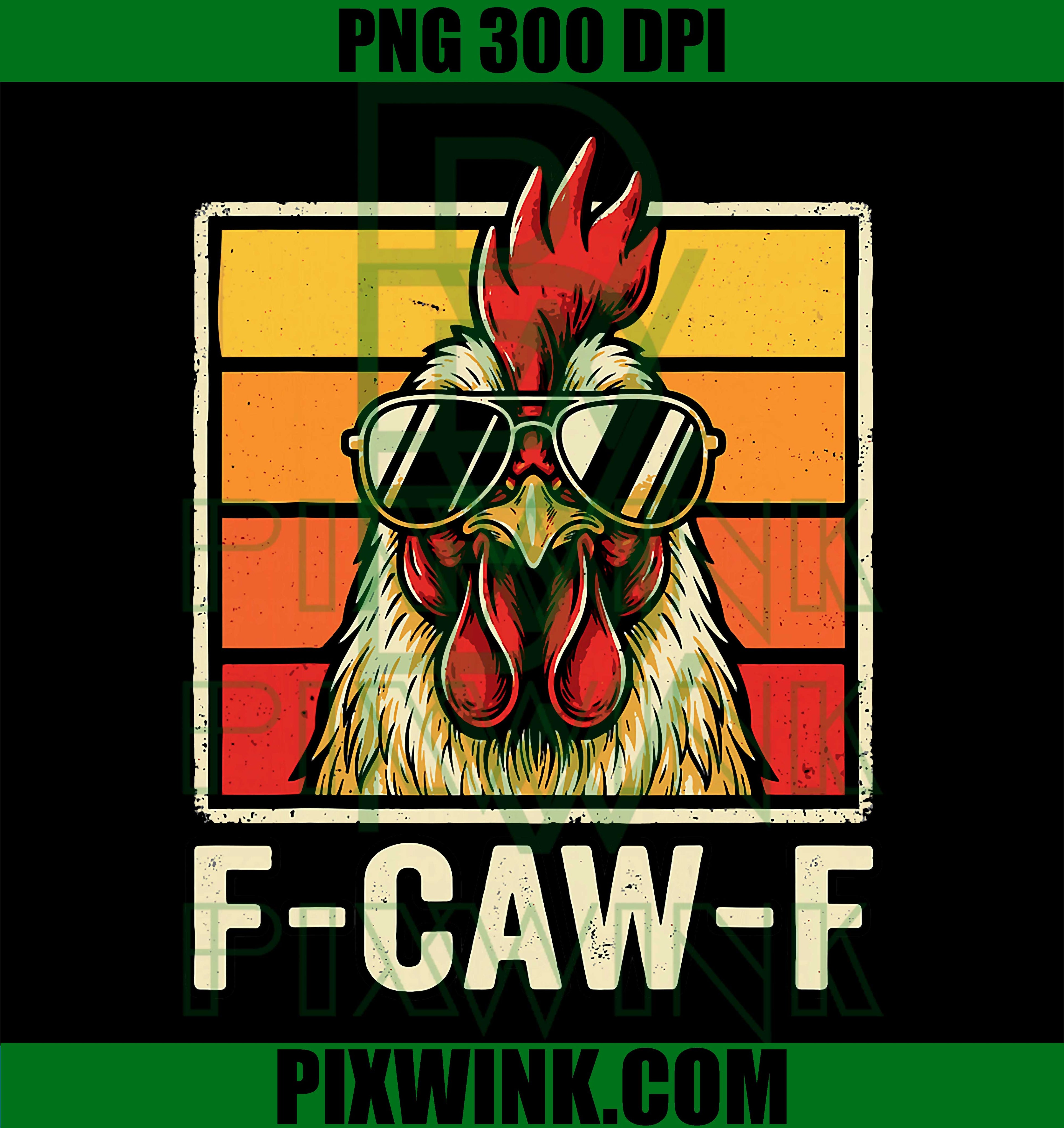 F-Caw-F Rooster PNG, Sunset Sunglasses PNG Dark Humor Design