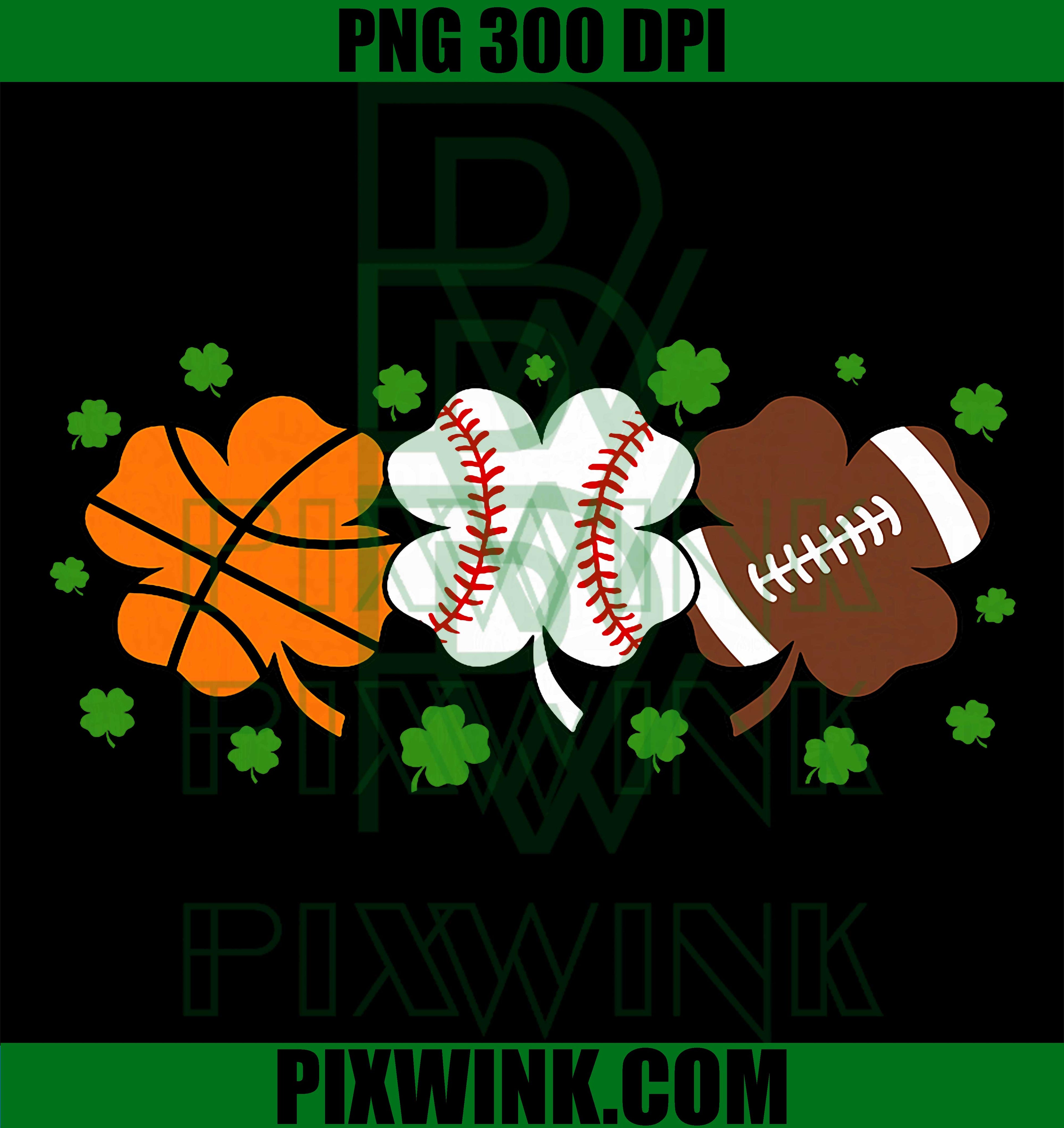 Football Basketball PNG, Baseball St Patricks Day PNG