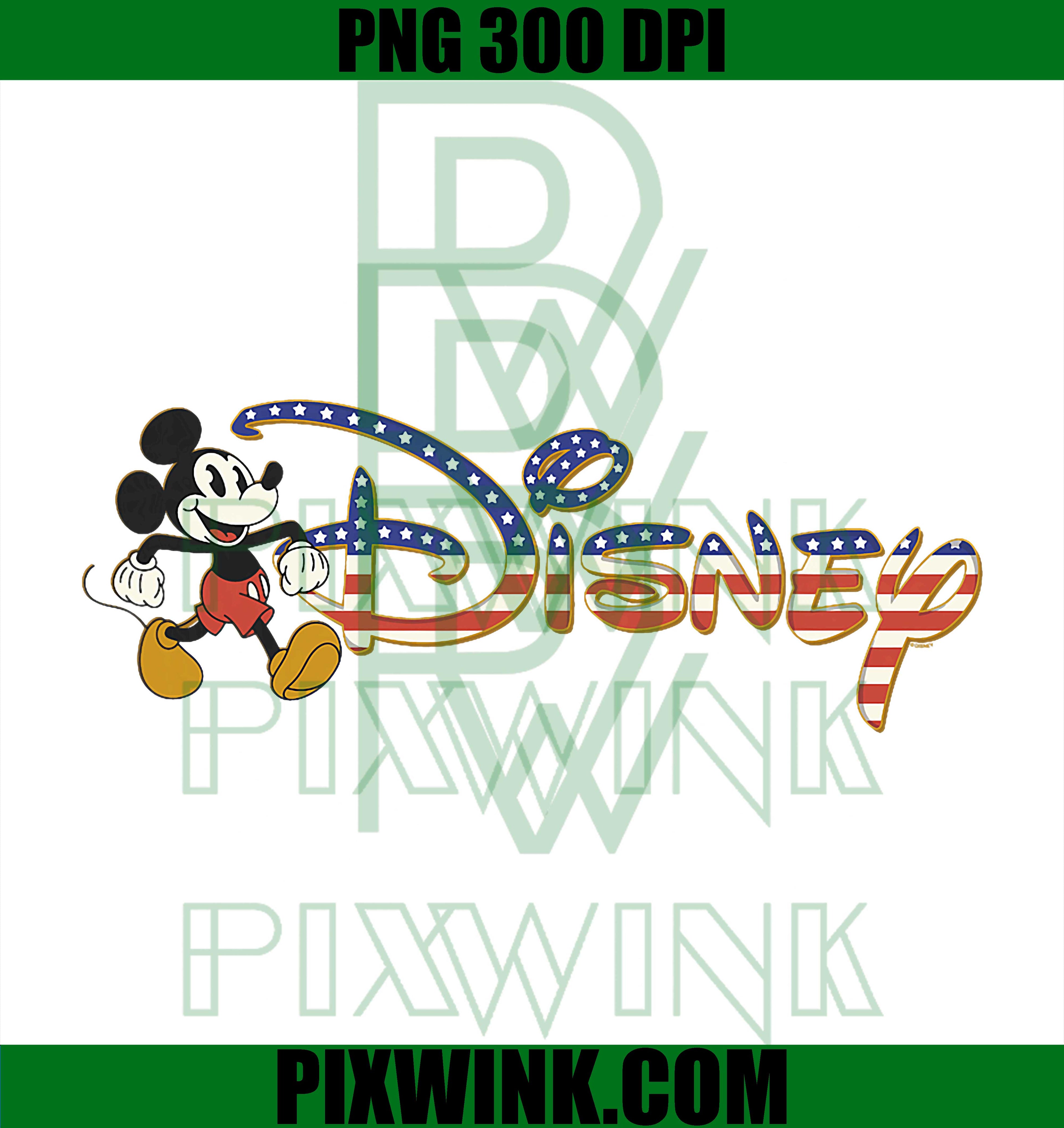 Disney Americana Mickey Mouse USA Vacation Trip PNG