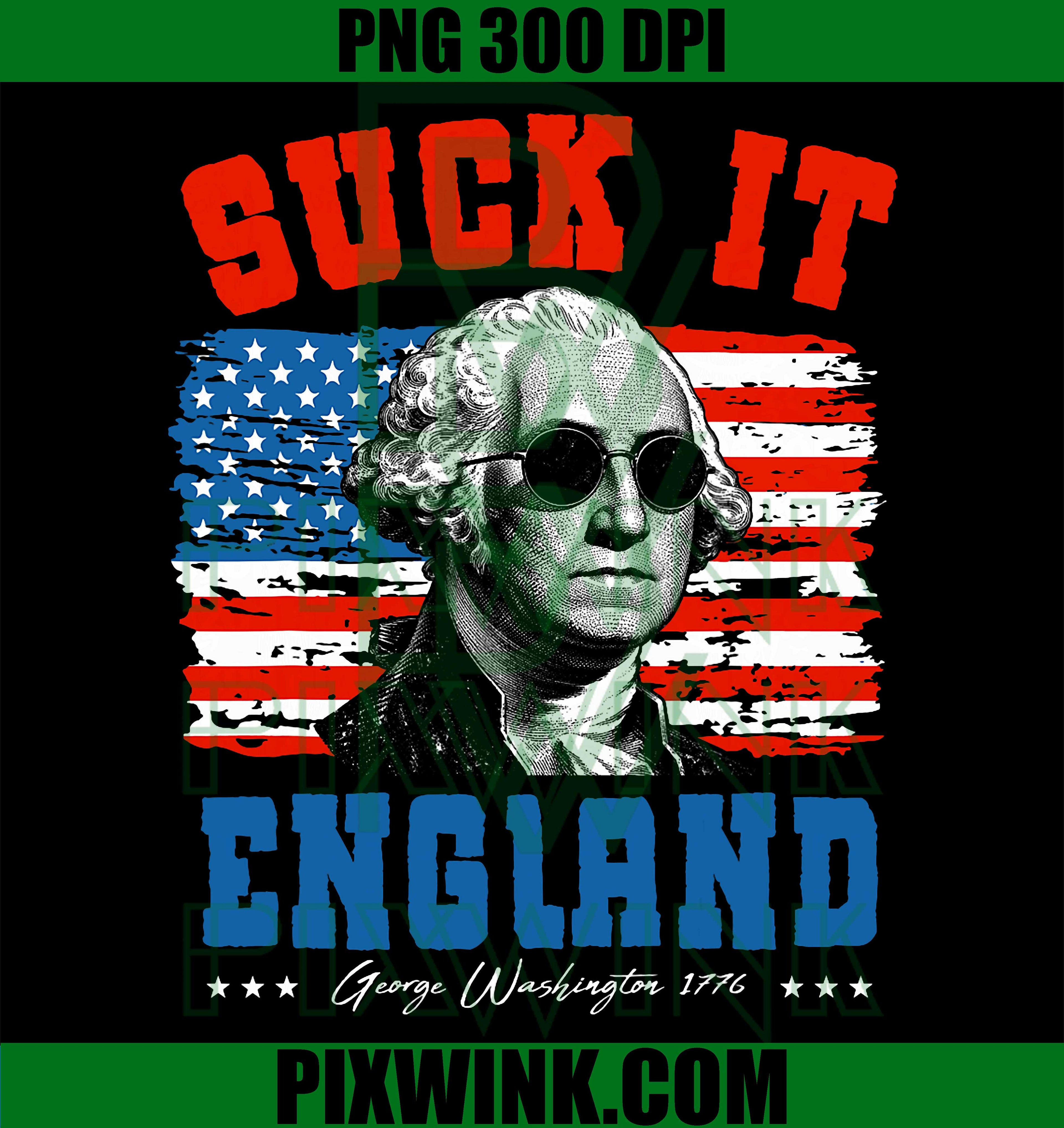 George Washington 1776 PNG, 4th of July Patriotic England Funny PNG