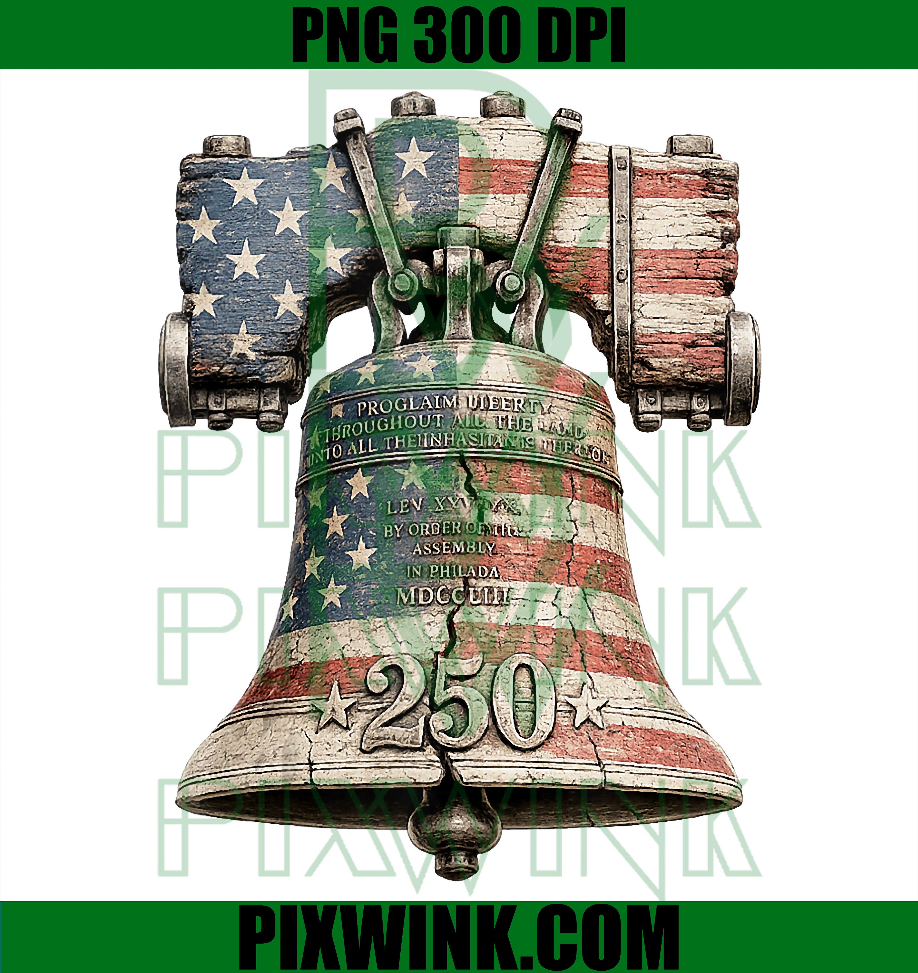 Liberty Bell 250 Years Independence PNG, Flag Of The USA Patriotic Graphic PNG