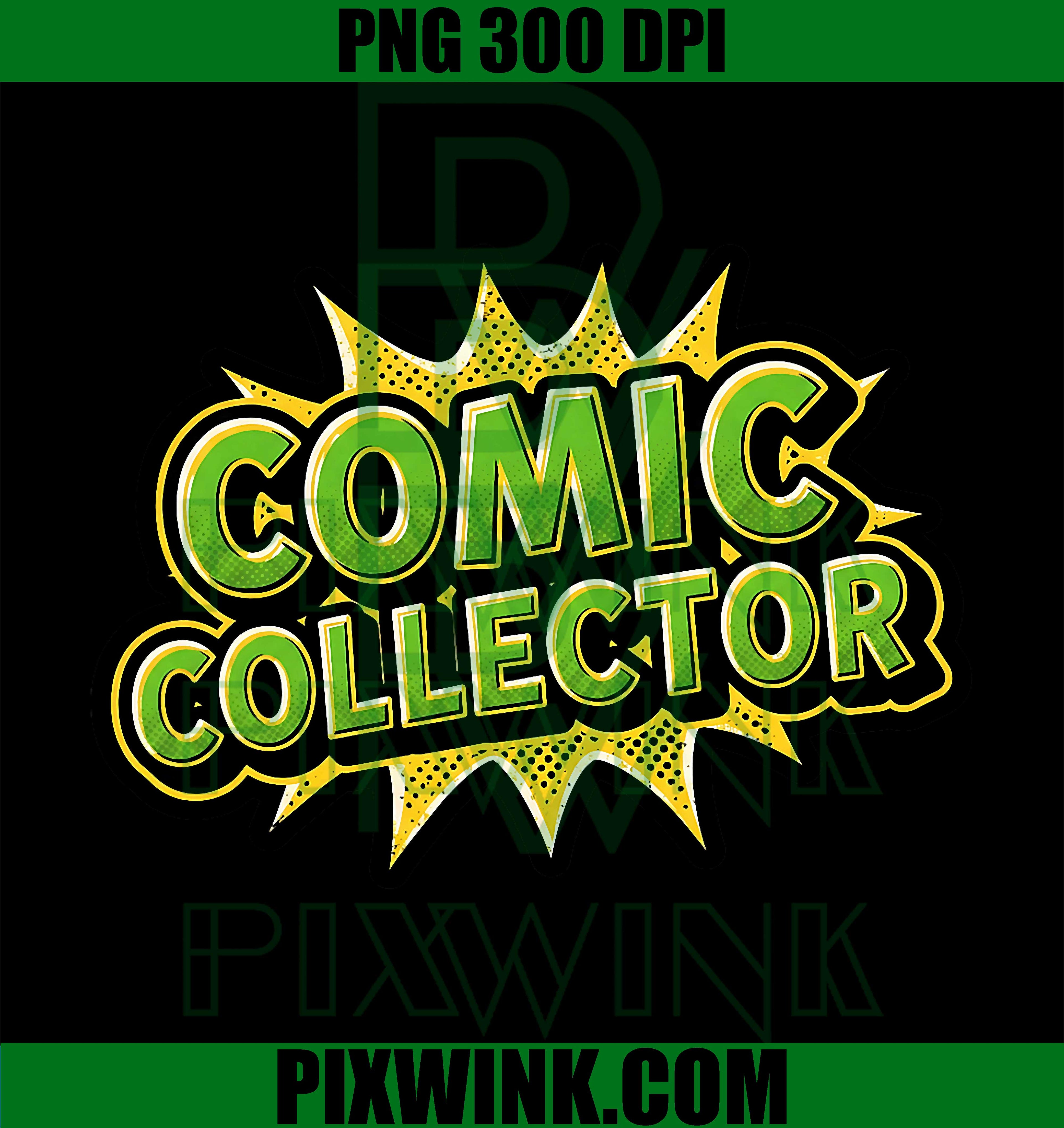 Comic Collector PNG, Retro Pop Style Graphic Novel Lover PNG